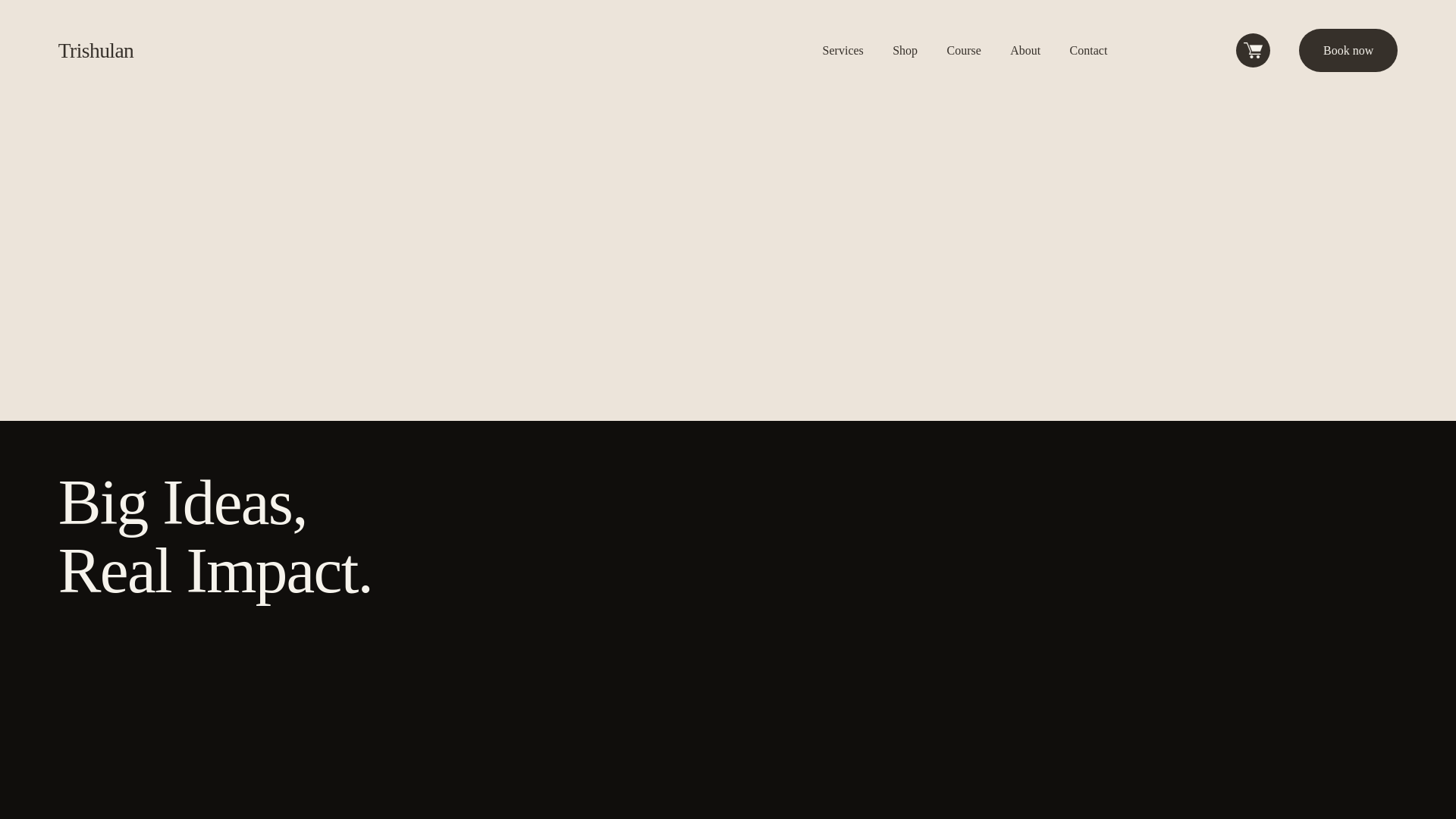 website screenshot of https://trishulan.com/