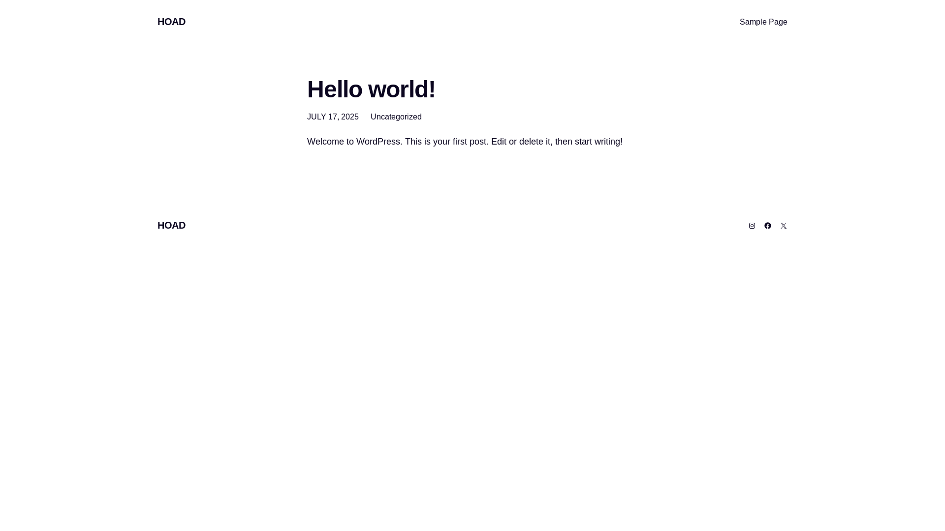 website screenshot of https://hoad.pk/