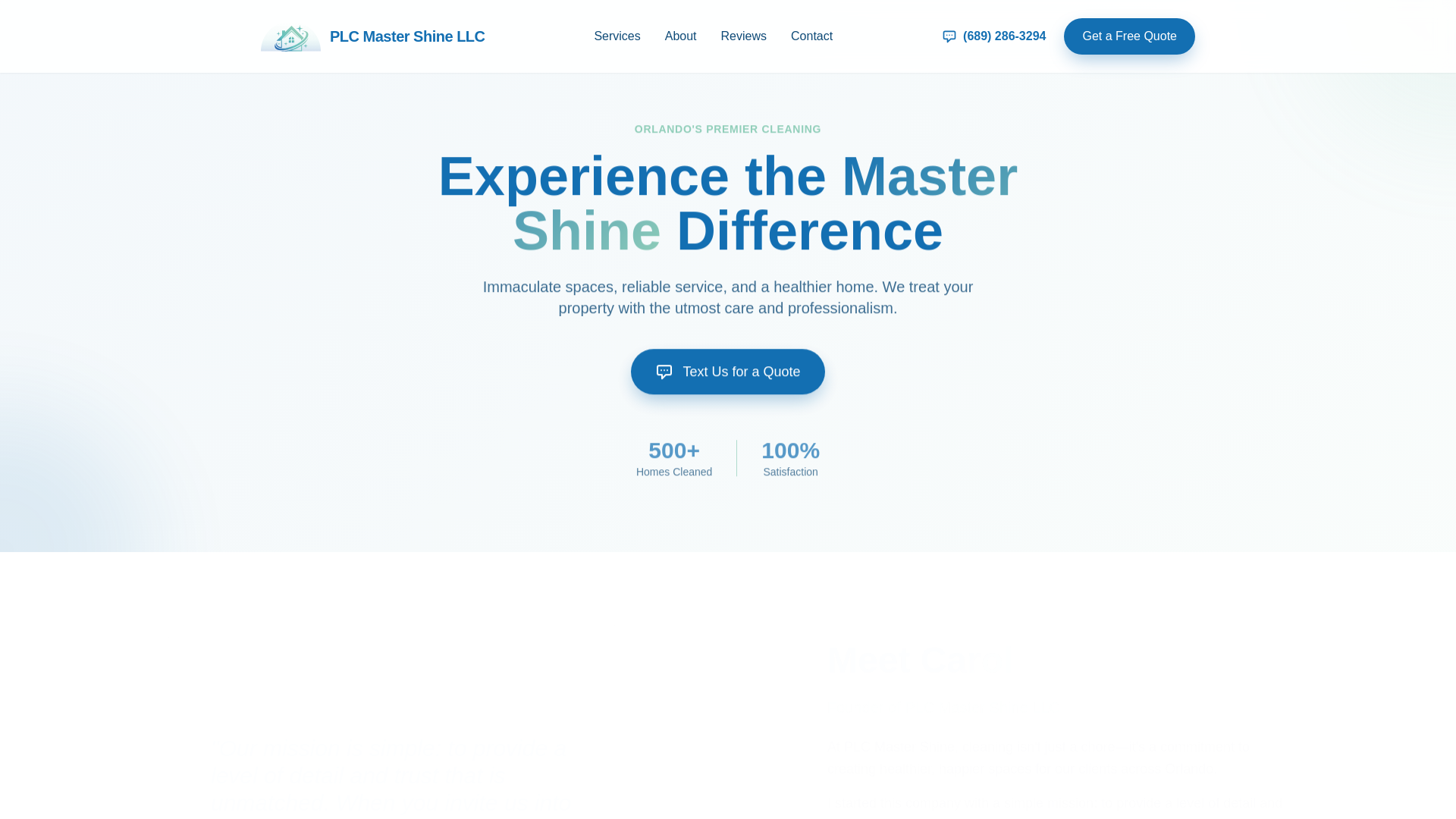 website screenshot of https://plcmastershinellc.com/