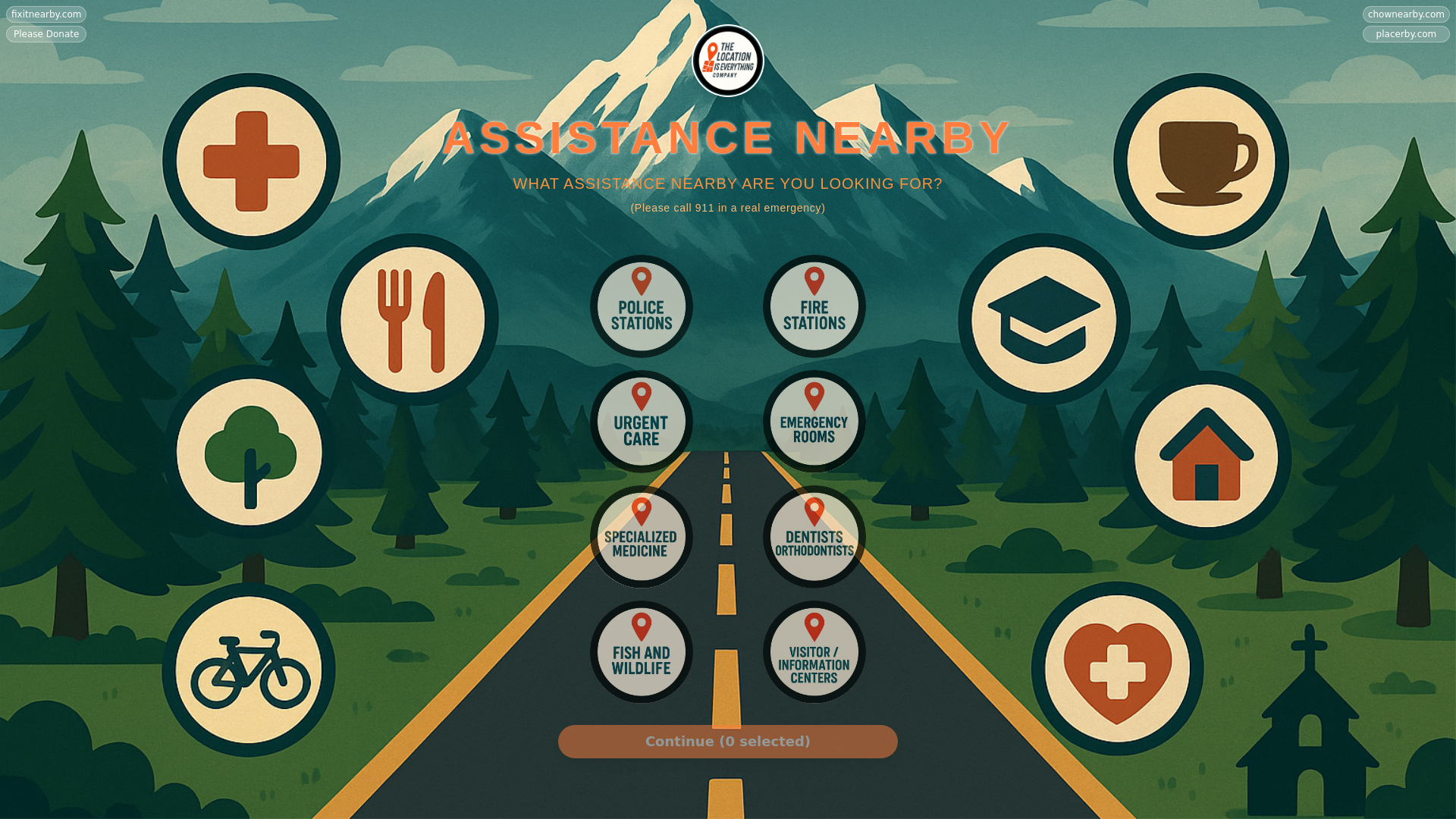 website screenshot of https://assistancenearby.com/