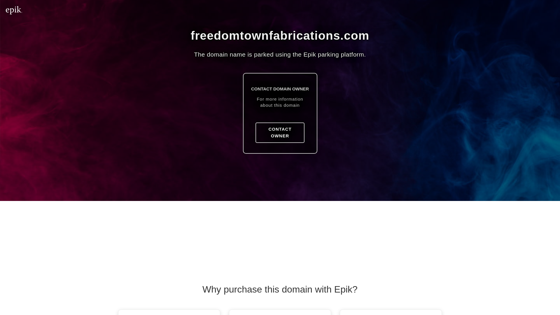 website screenshot of https://freedomtownfabrications.com/