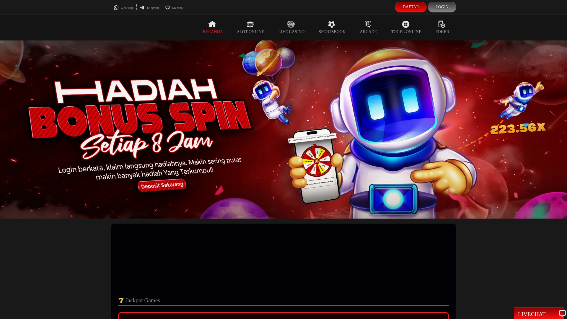 website screenshot of https://merah10.net/