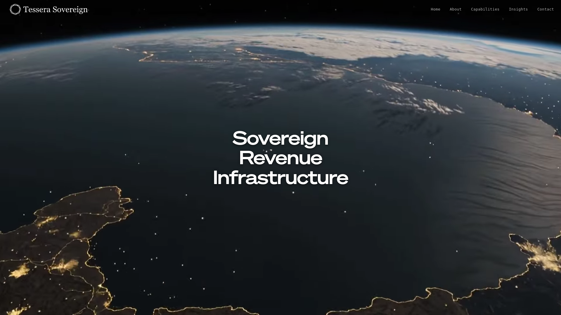 website screenshot of https://tesserasovereign.com