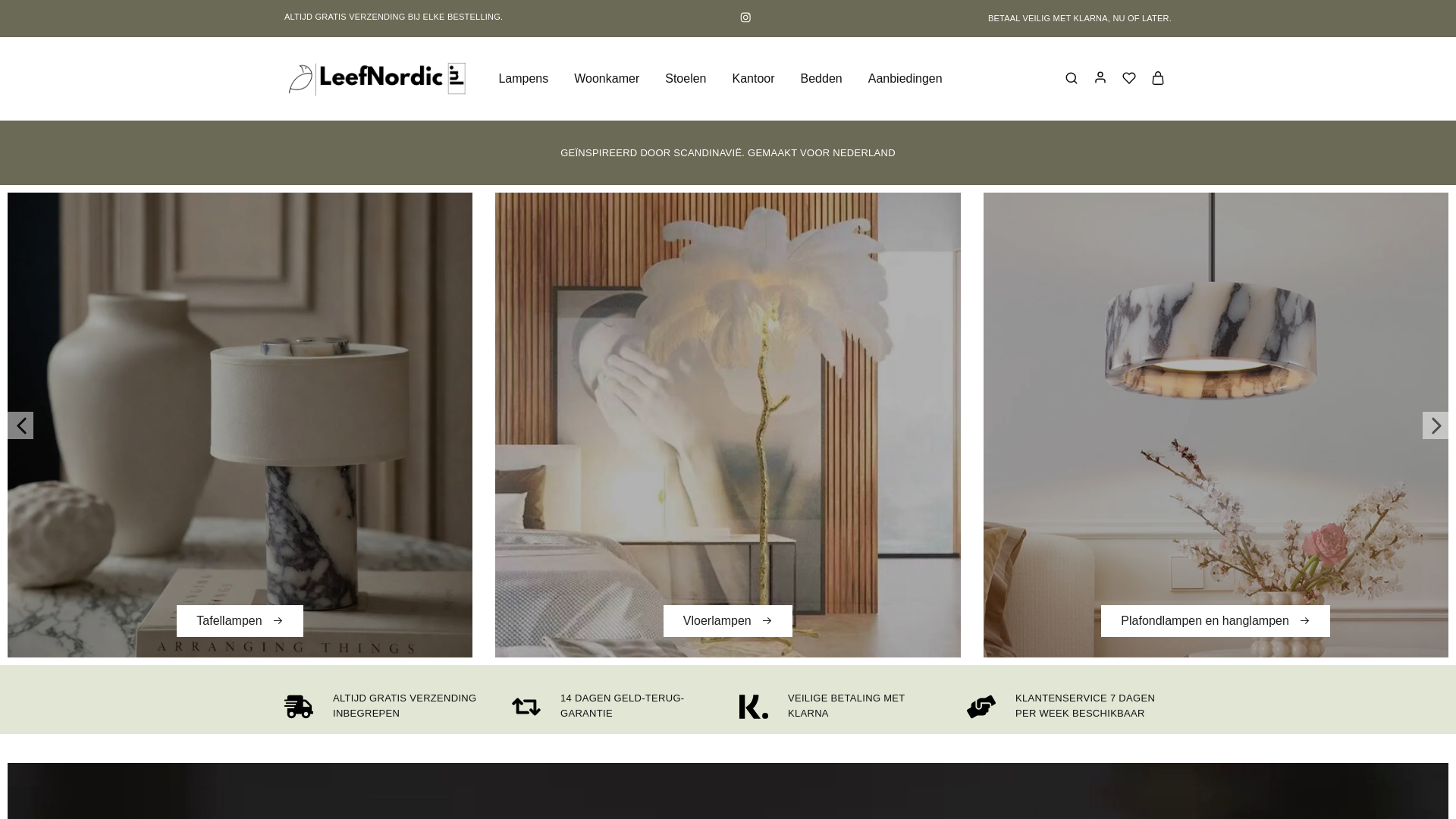 website screenshot of https://leefnordic.nl/