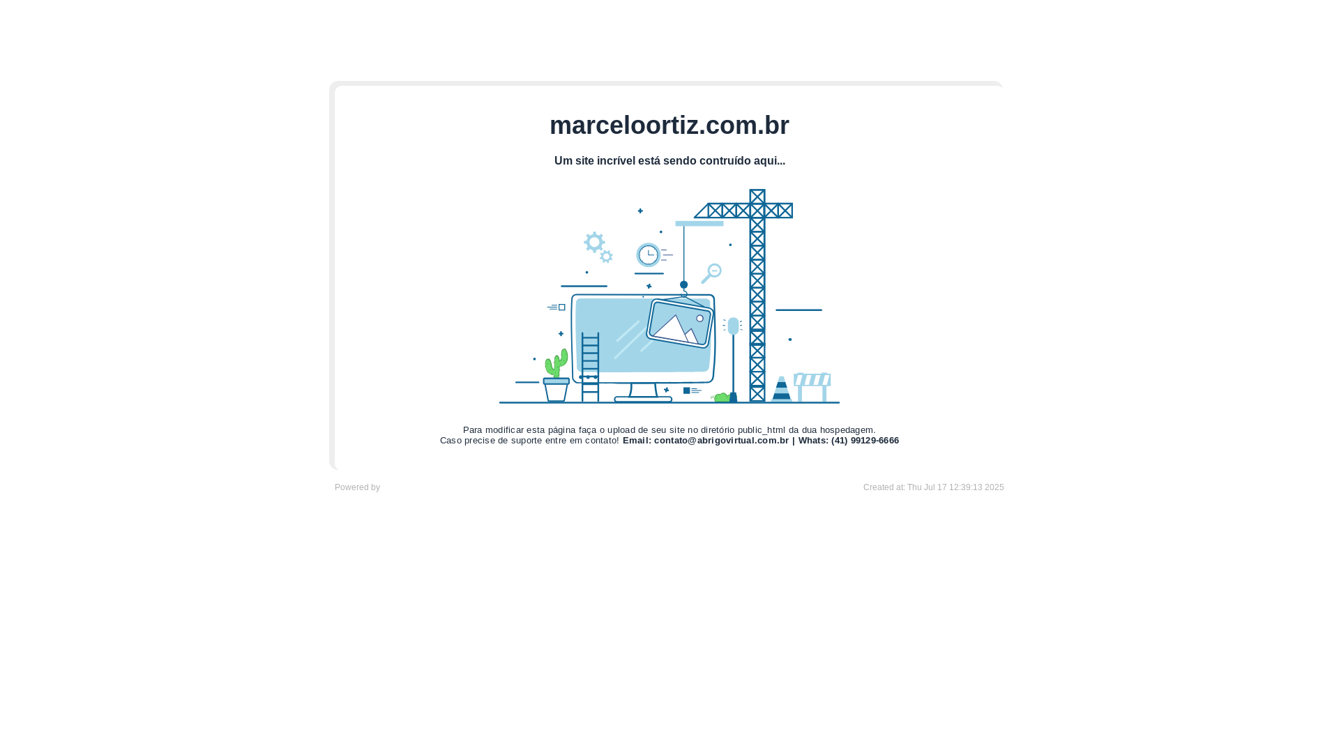 website screenshot of https://marceloortiz.com.br/