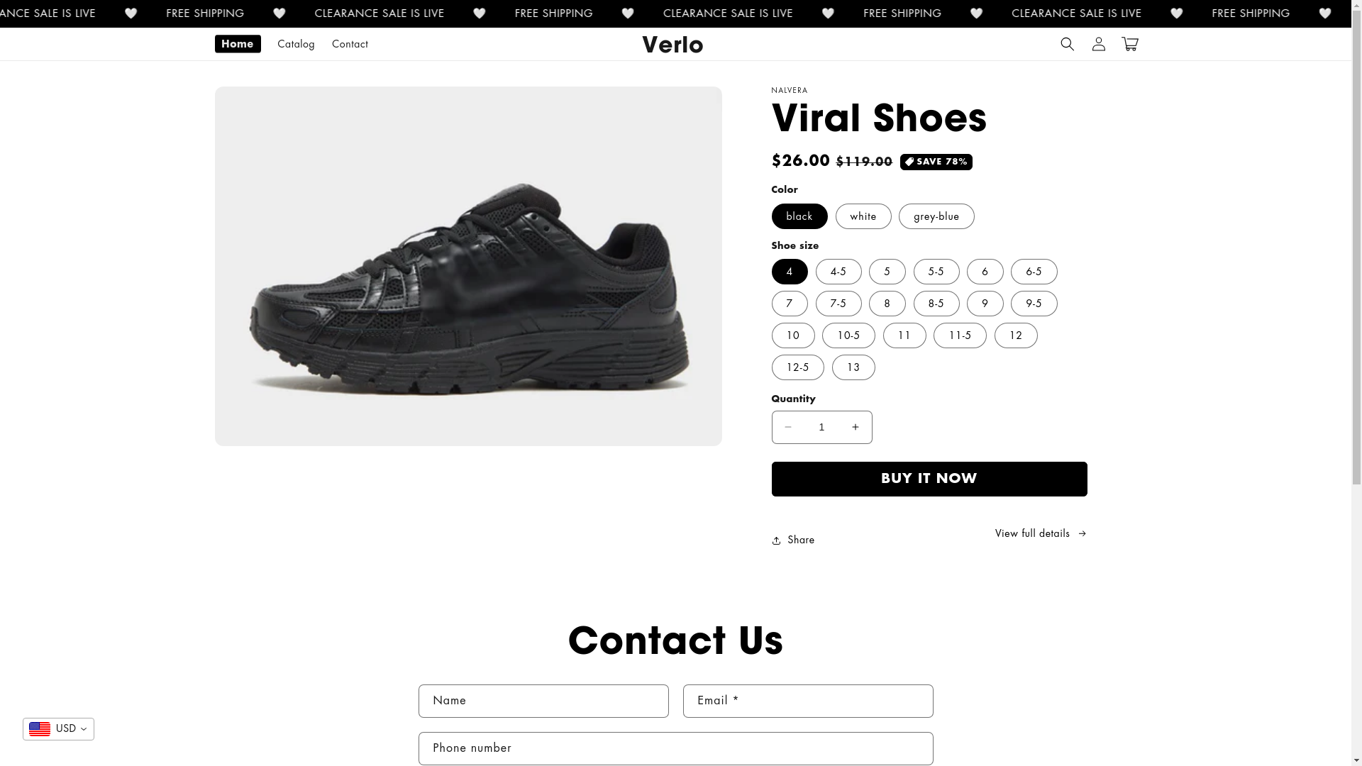 website screenshot of https://veralool.store/