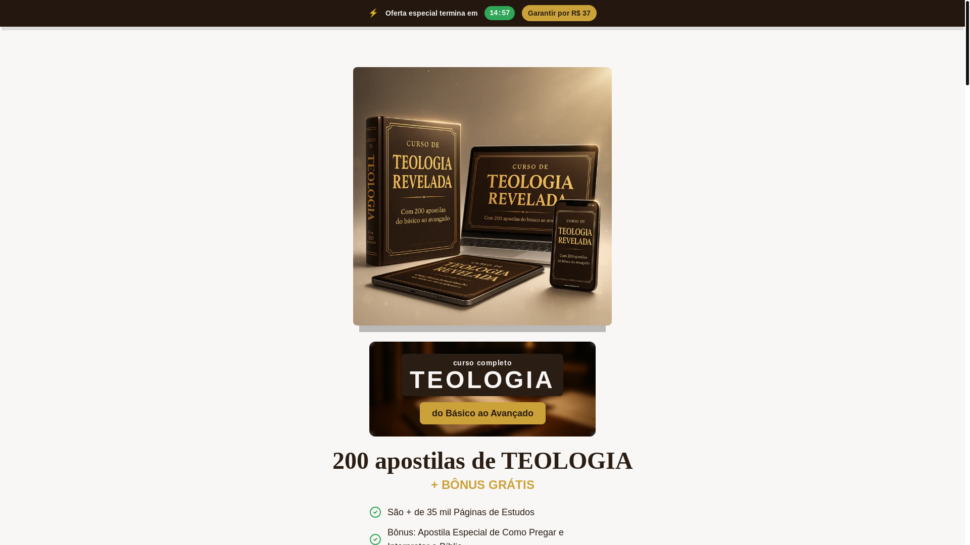 website screenshot of https://teologiarevelada.site/