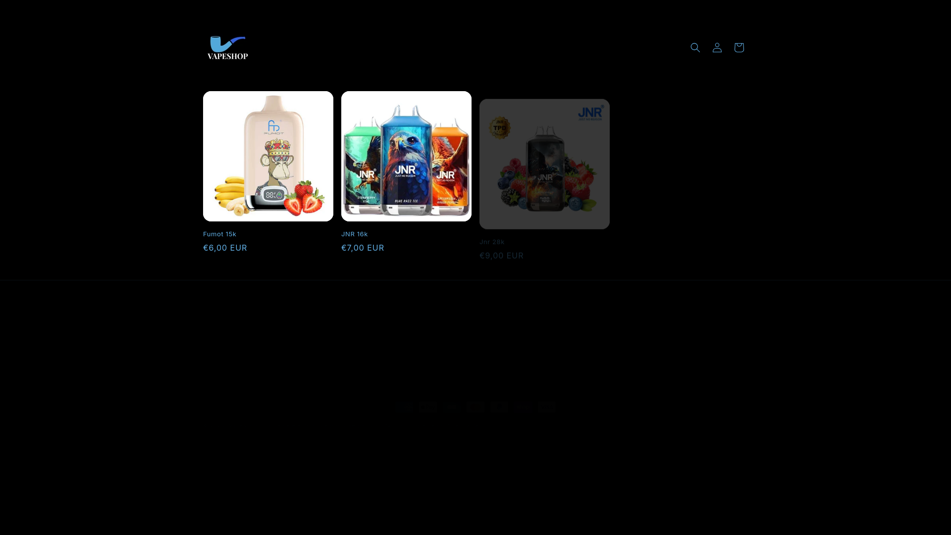 website screenshot of https://vape2shop.store/