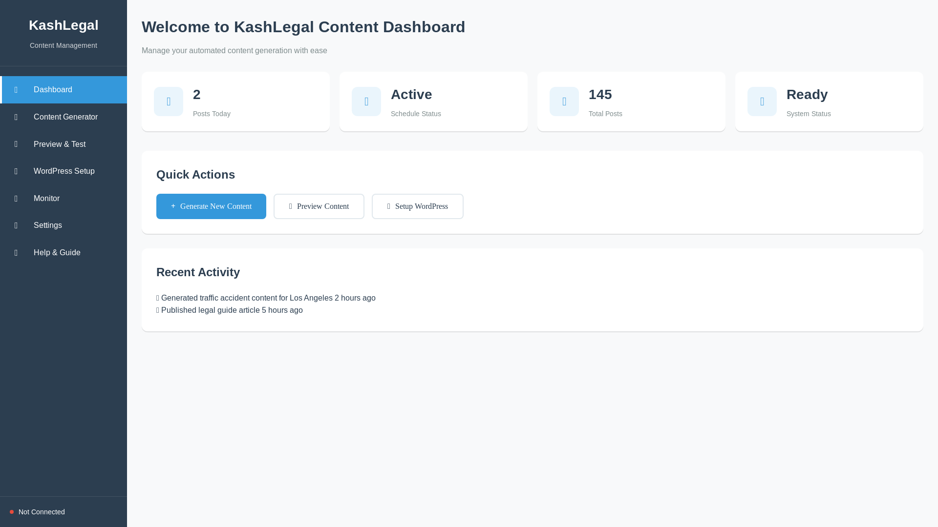 website screenshot of https://kashlegal-dashboard.pages.dev/