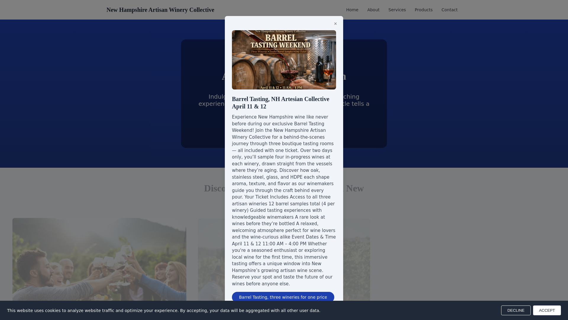 website screenshot of https://nhwinerycollective.com/