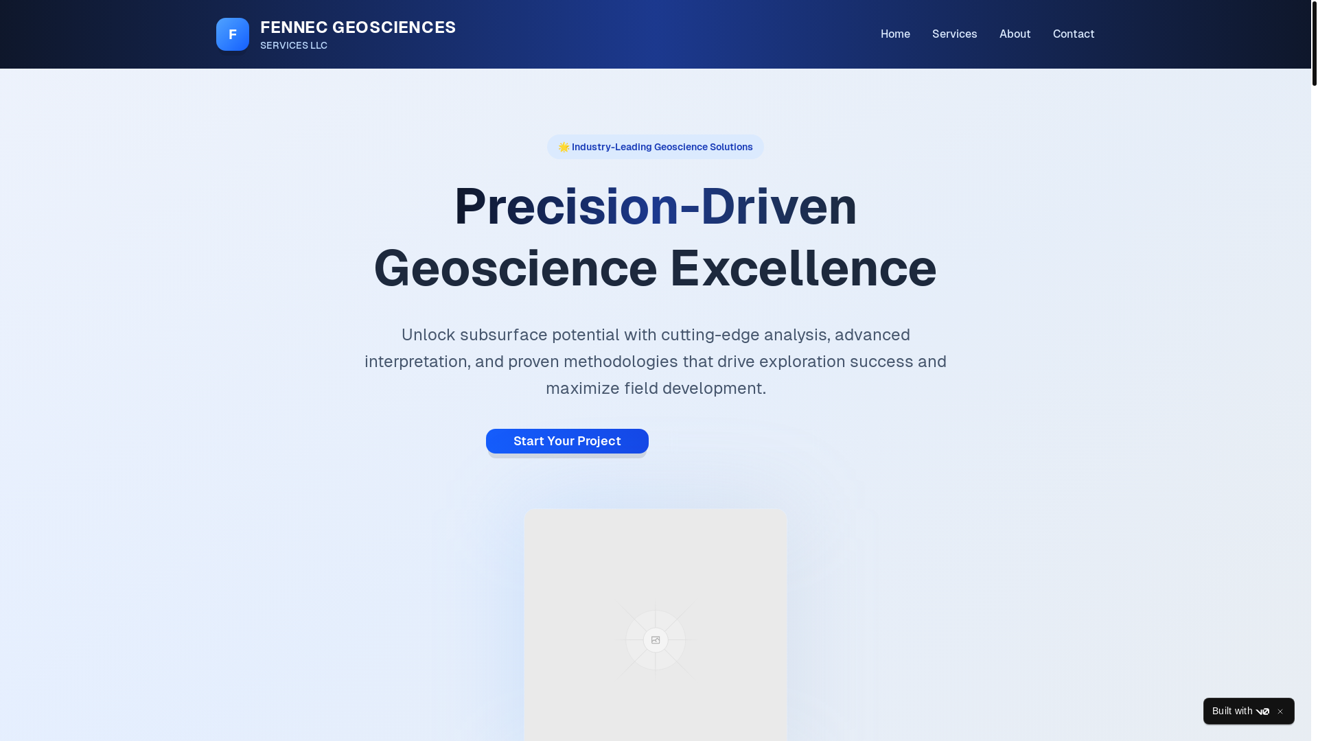 website screenshot of https://fennecgeo.com/