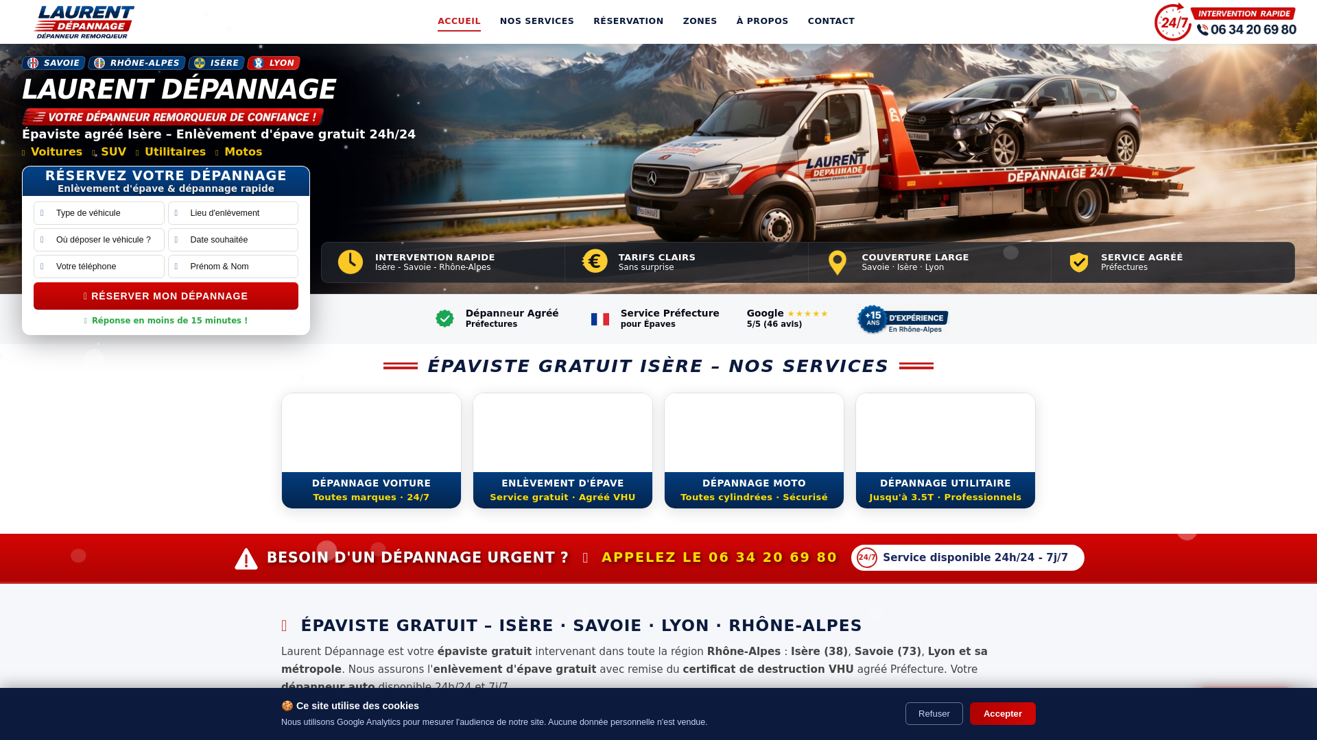 website screenshot of https://epaviste38.fr