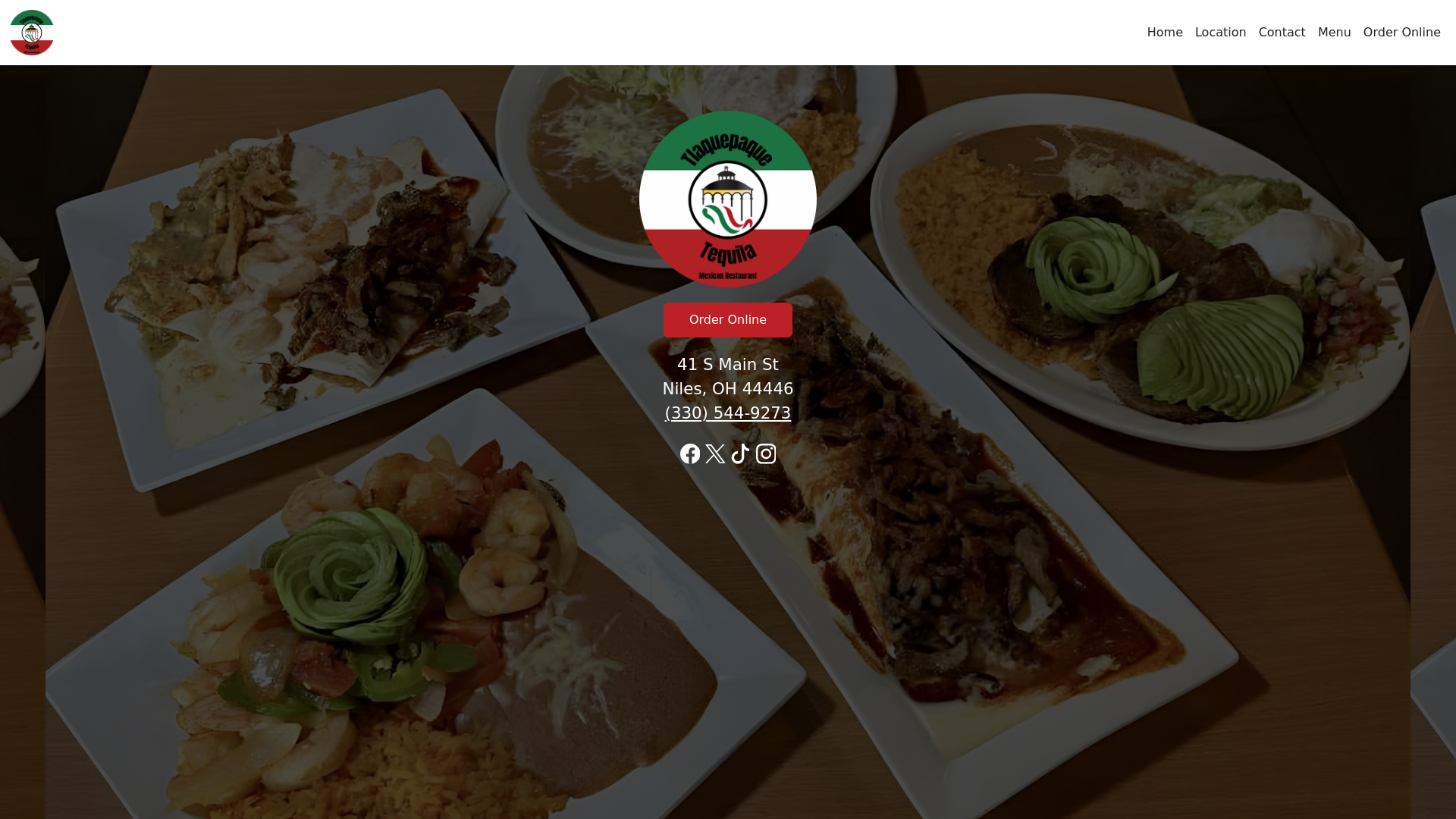 website screenshot of https://tlaquepaquetequila.com/