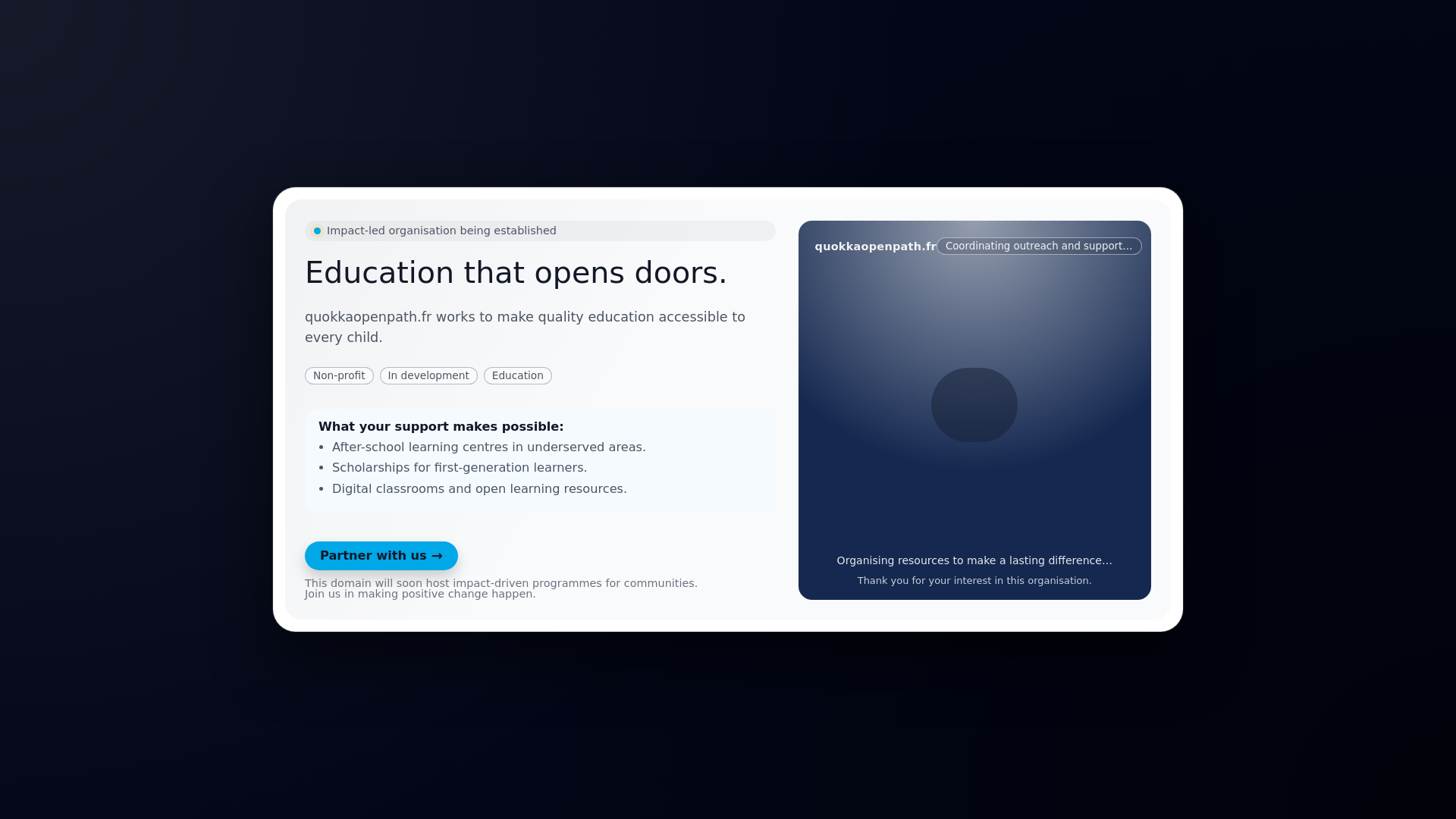 website screenshot of https://quokkaopenpath.fr/