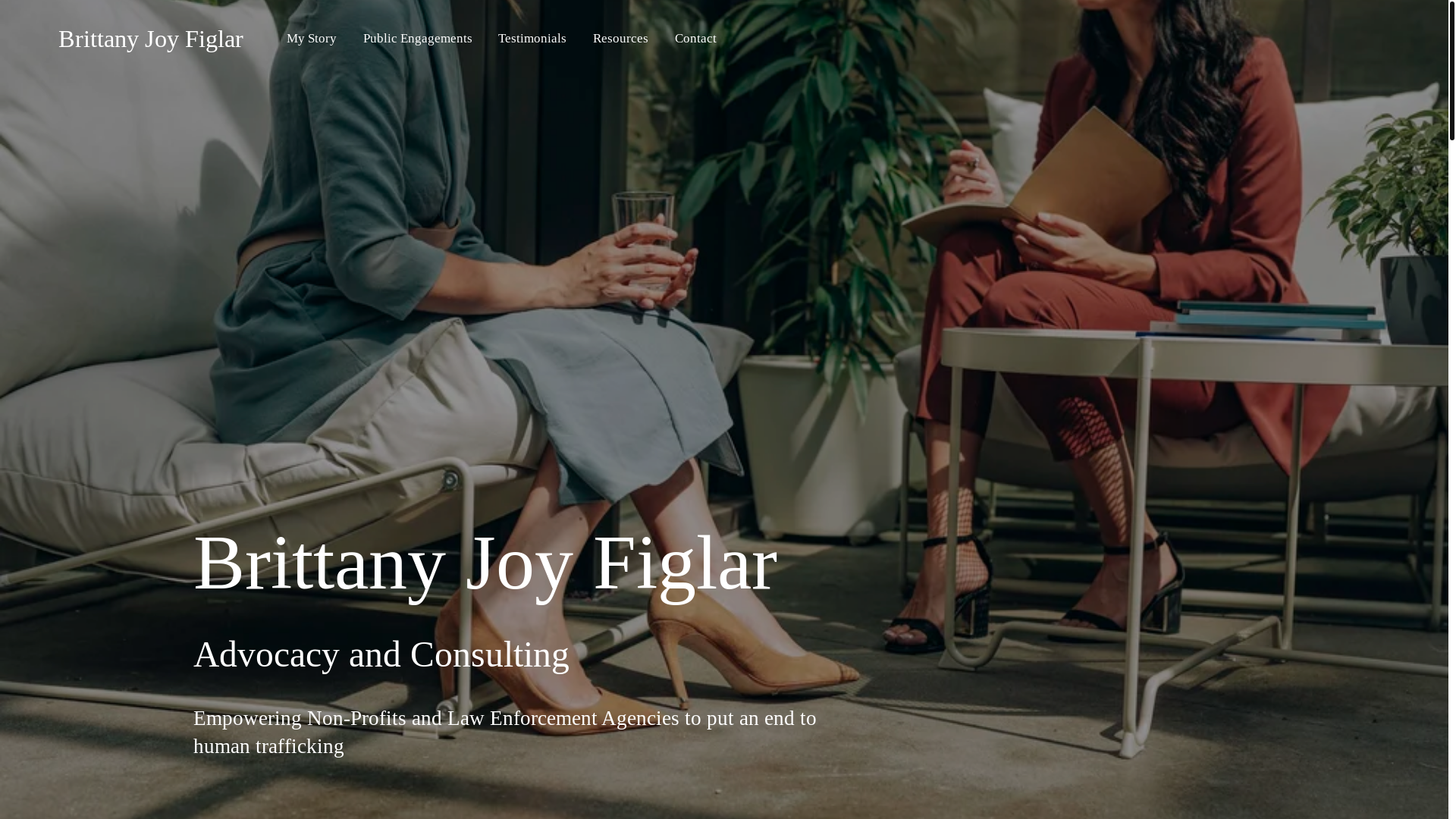 website screenshot of https://brittanyjoyfiglar.com/