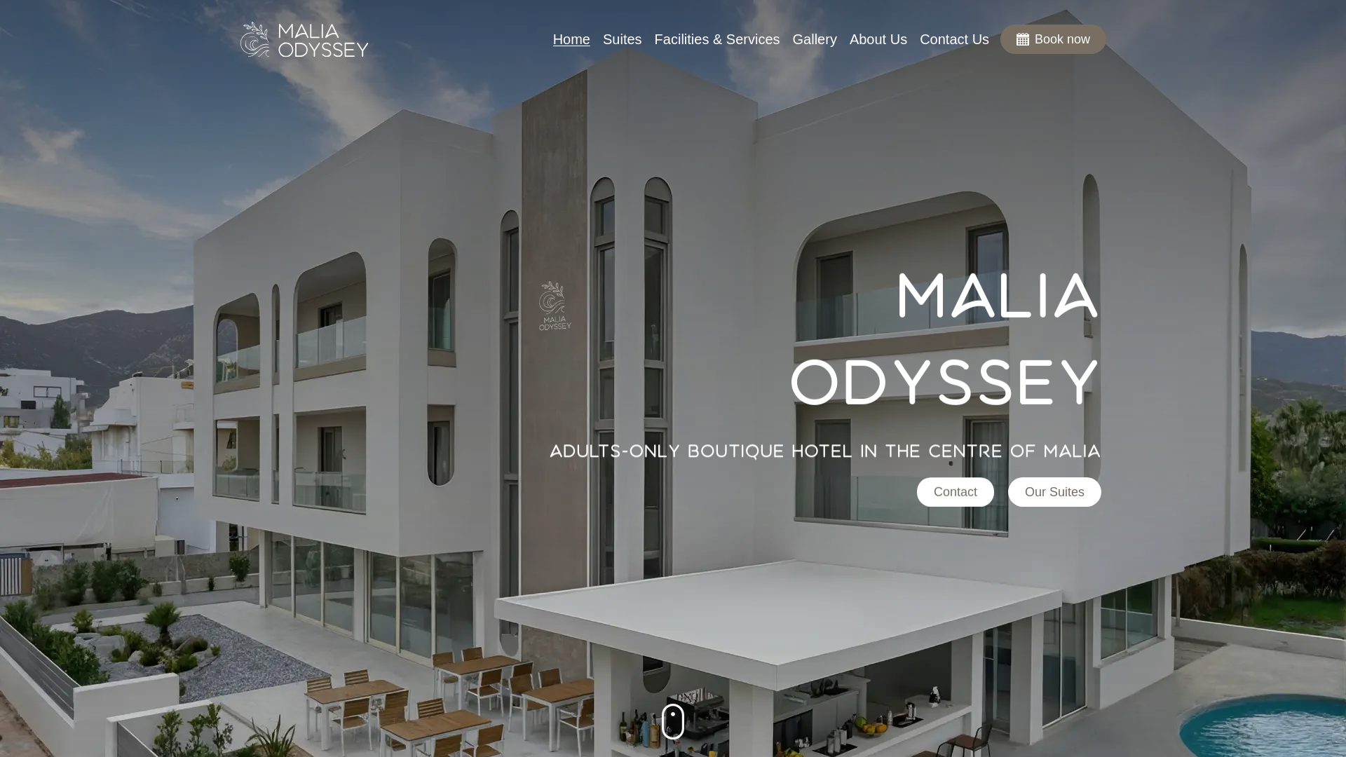 website screenshot of https://maliaodyssey.gr/