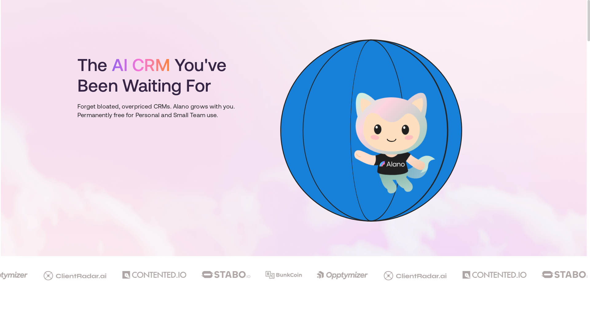 website screenshot of https://personalcrm.xyz/
