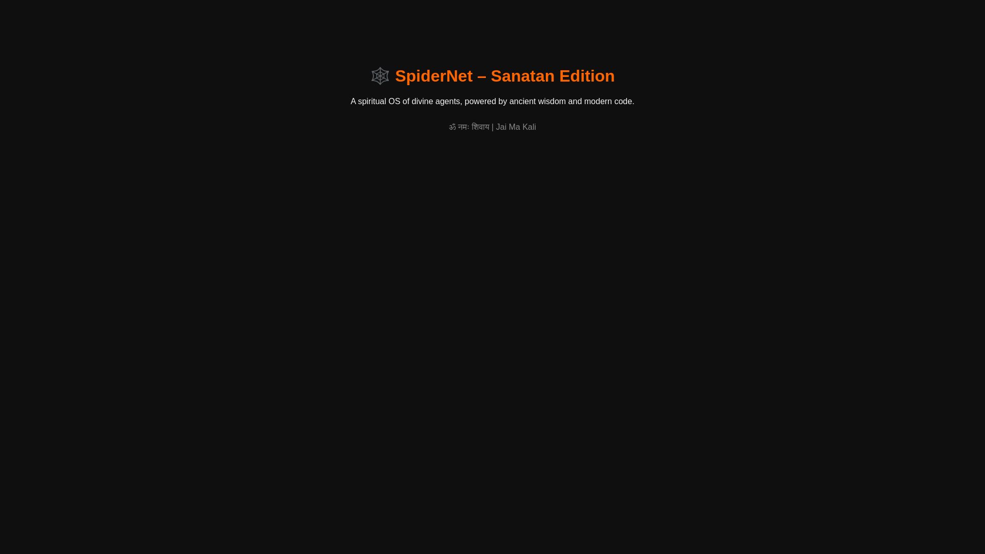 website screenshot of https://spidernet-sanatan.pages.dev/