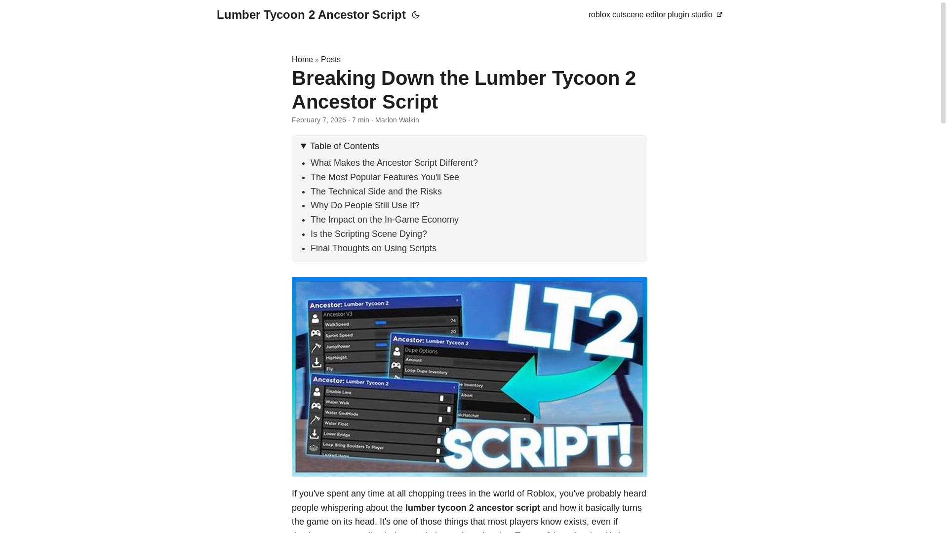 website screenshot of https://lumber-tycoon-2-ancestor-script.pages.dev/