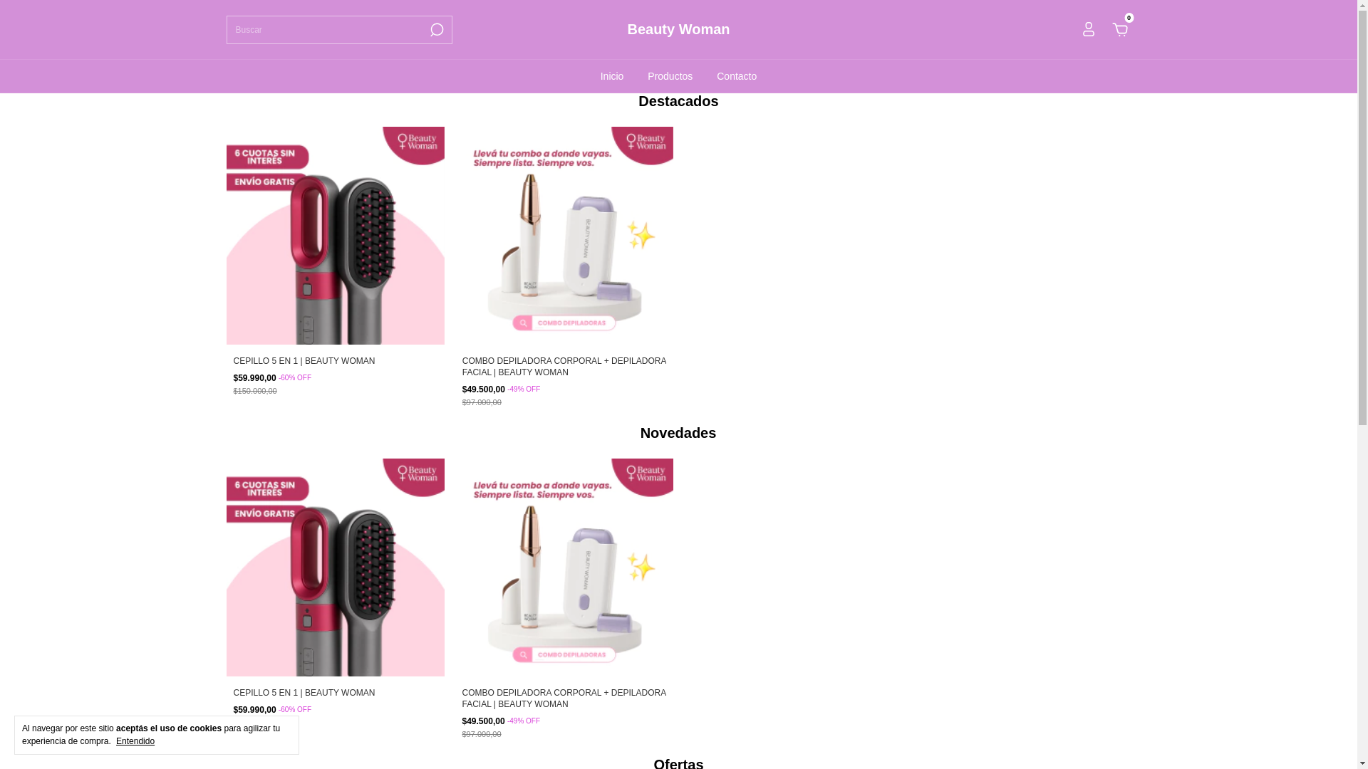 website screenshot of https://beautywoman-arg.shop/