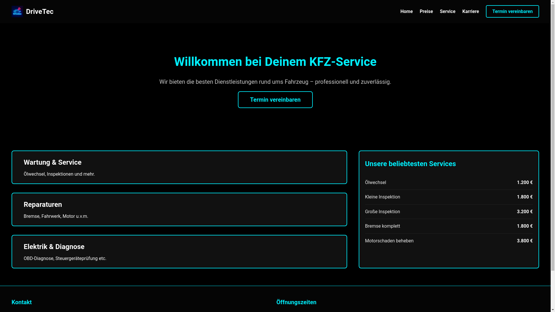 website screenshot of https://drivetec-schattenburg.pages.dev/