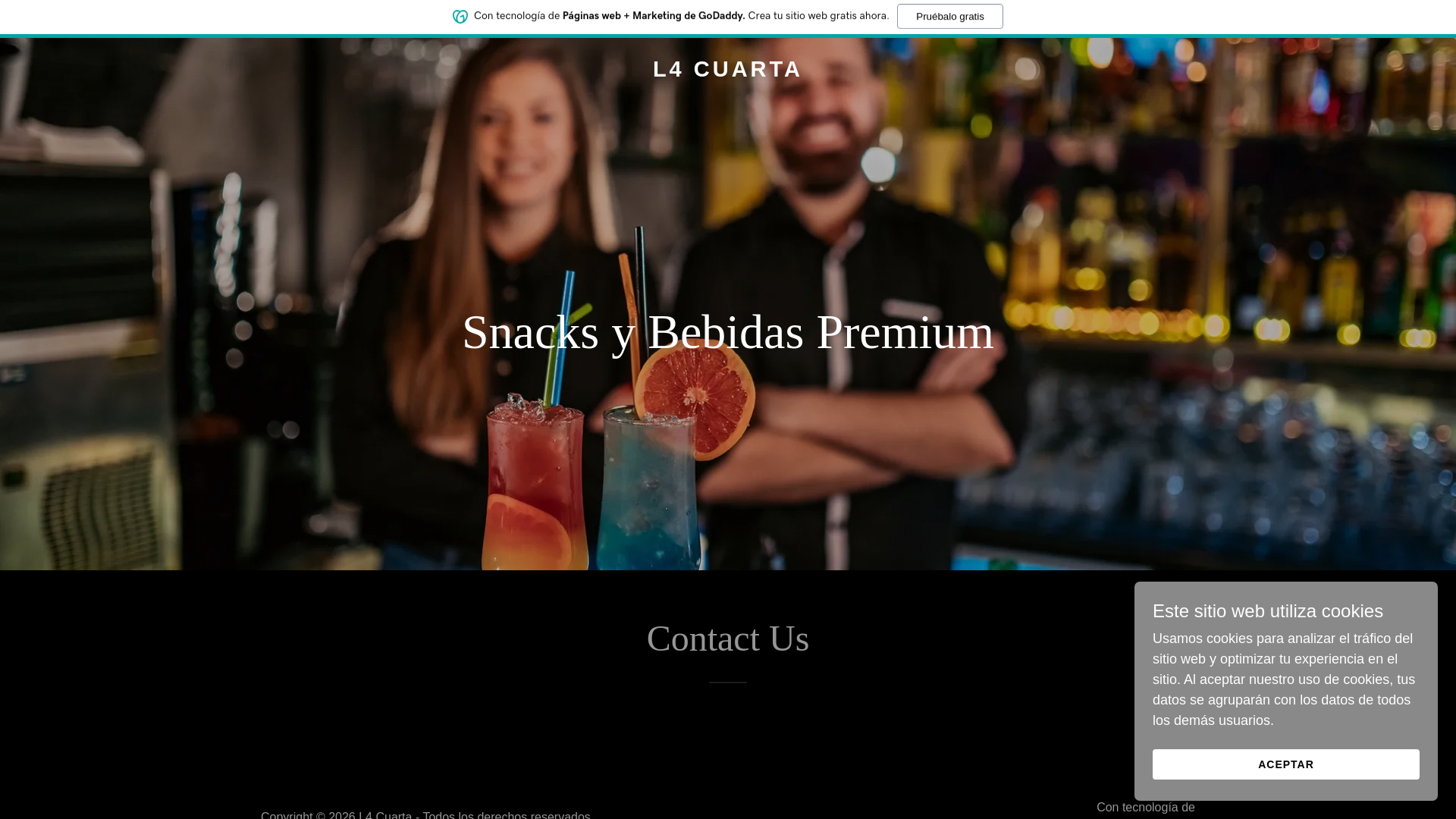 website screenshot of https://l4cuarta.bar/