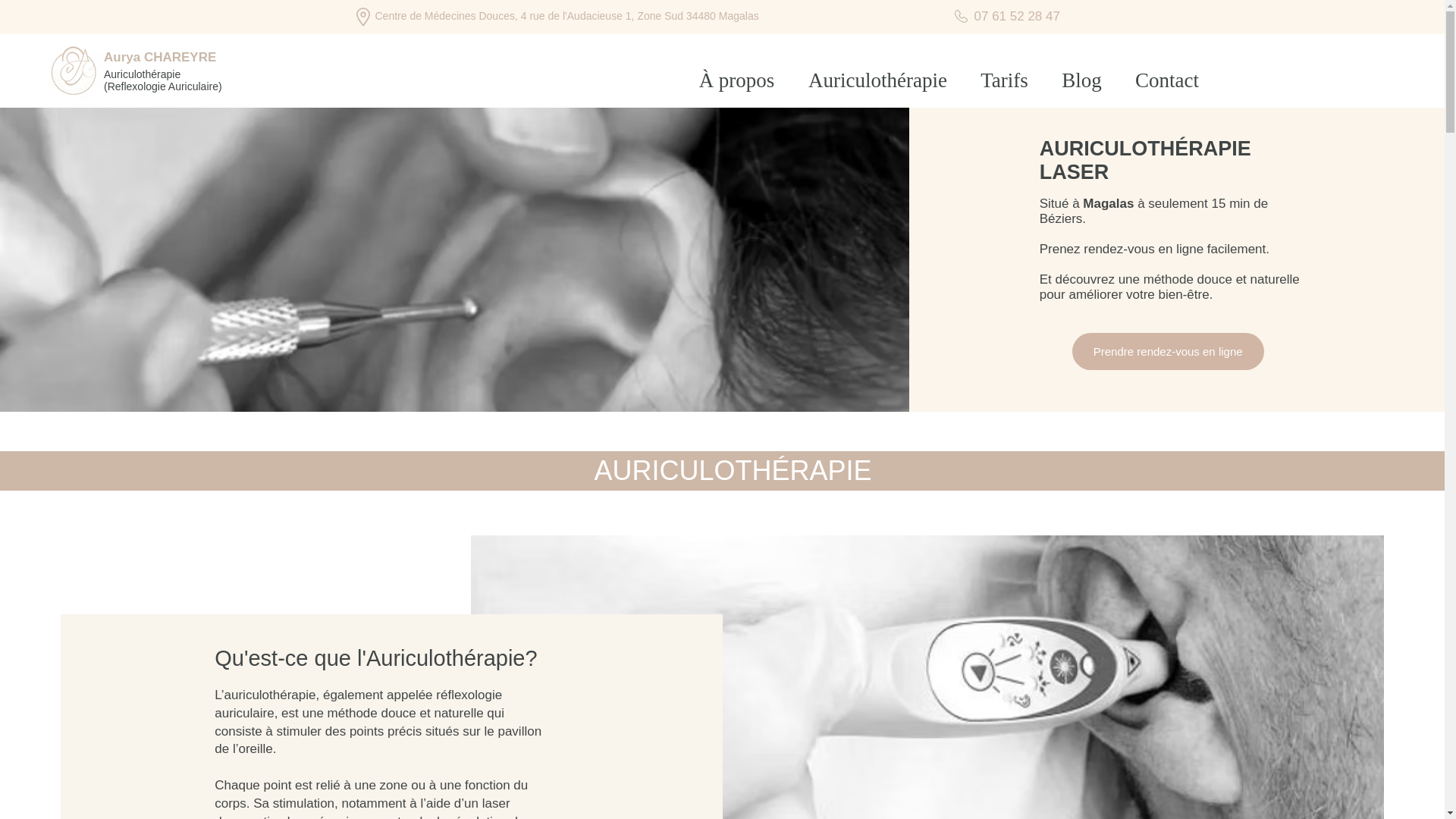 website screenshot of https://auriculotherapie34.com/