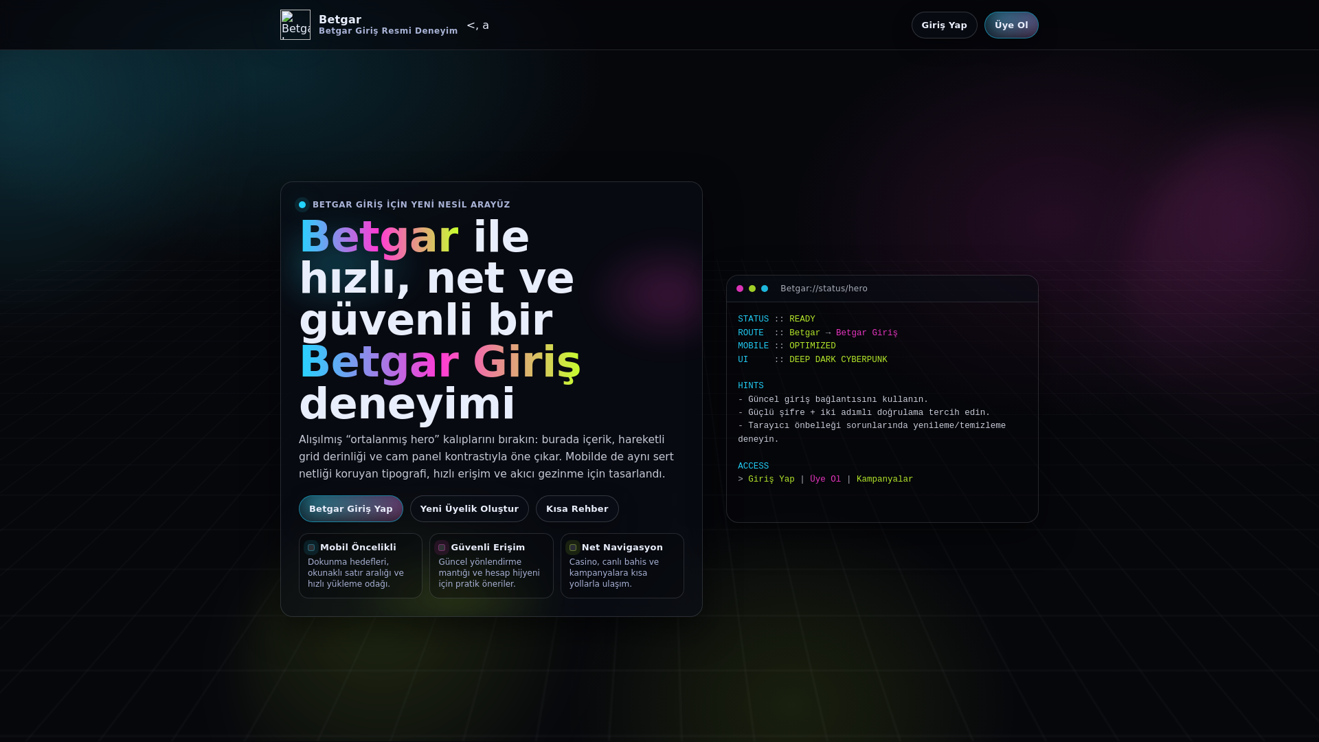 website screenshot of https://tr.betgarpartnerlik.icu