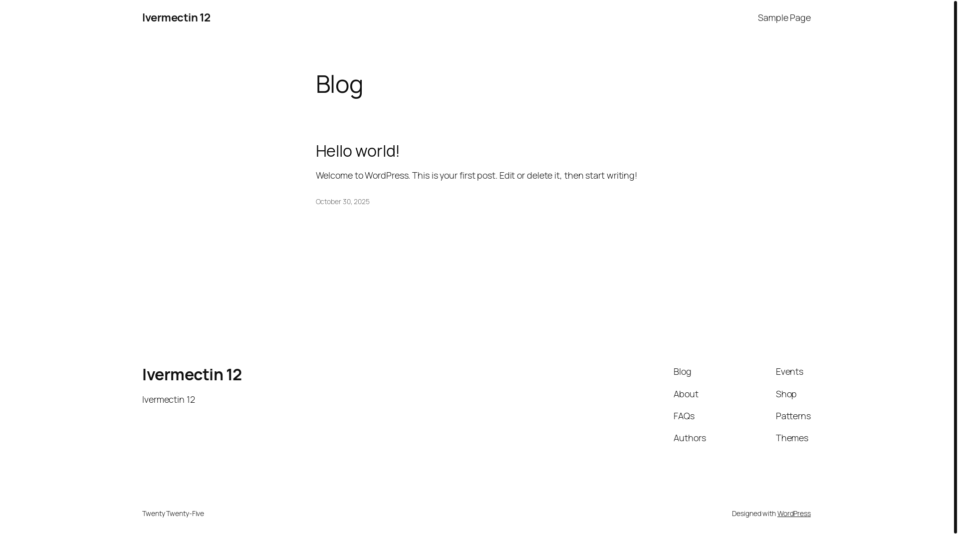 website screenshot of https://ivermectin-12.us/
