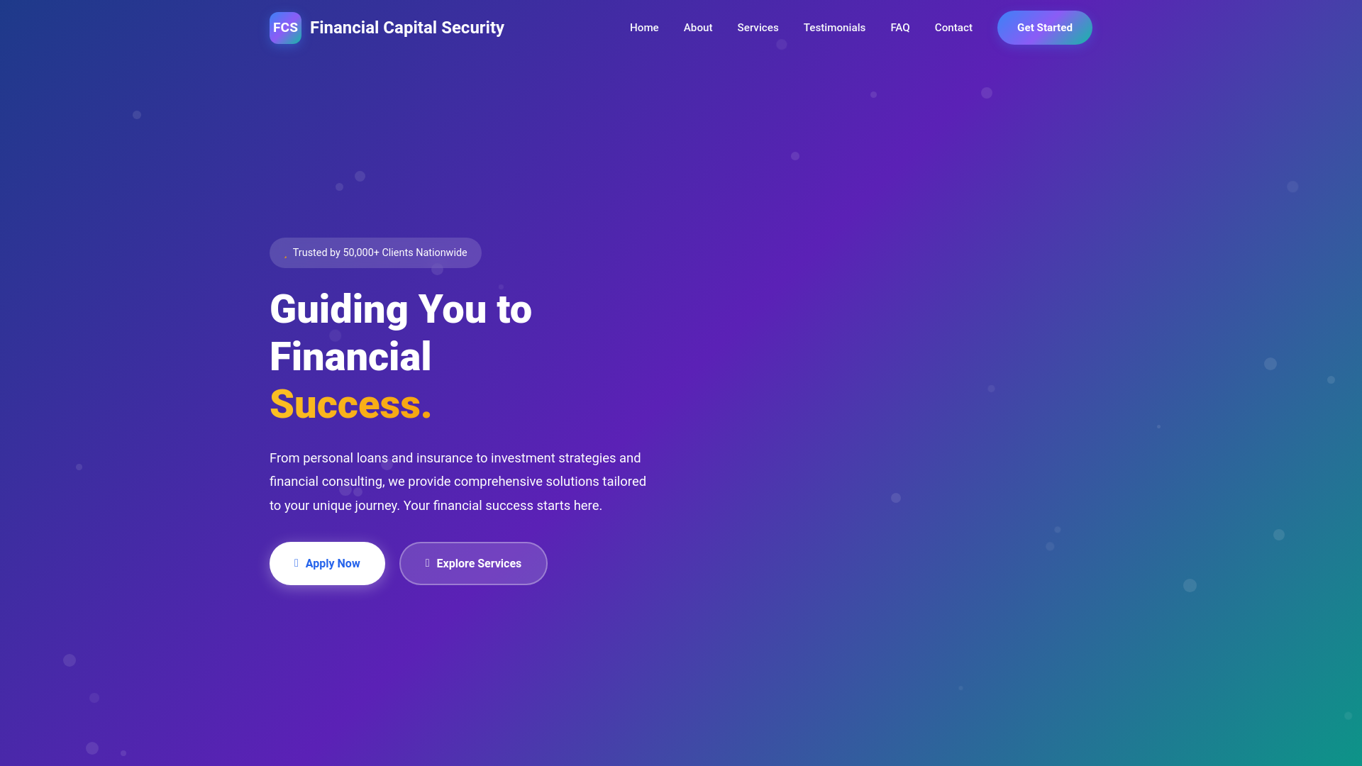 website screenshot of https://financialcapitalsecurity.com/