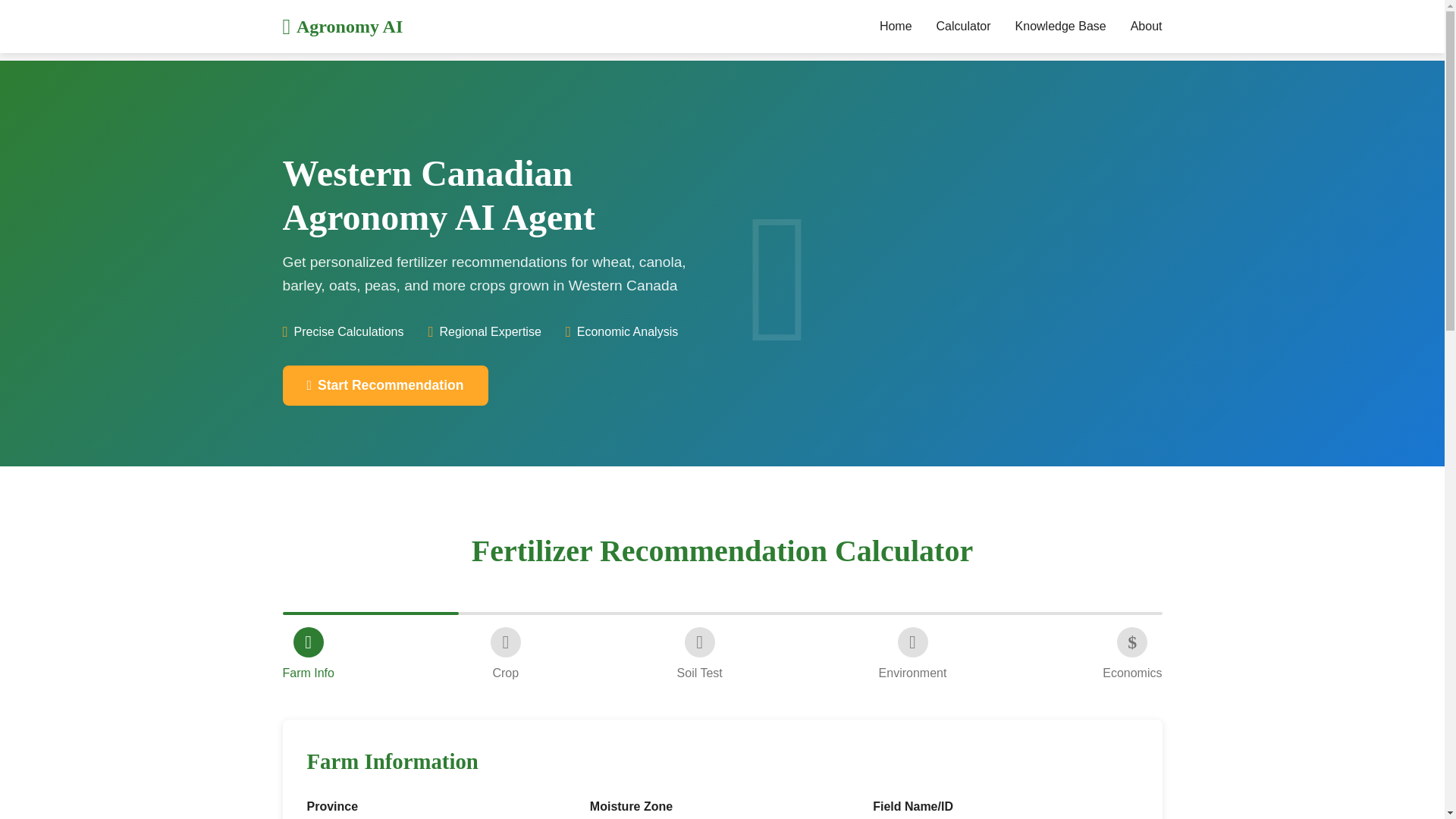 website screenshot of https://agronomyagent.org/