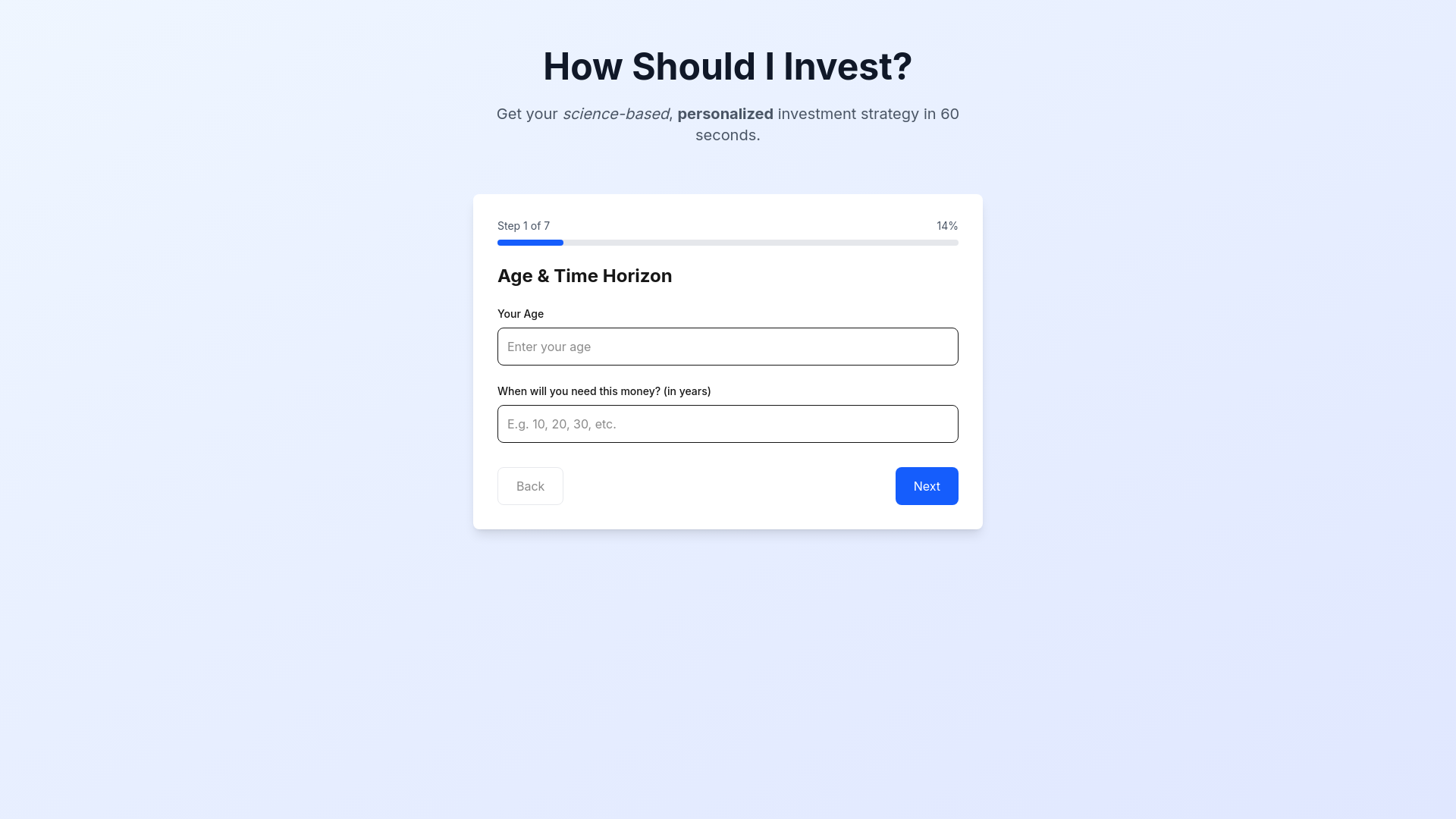 website screenshot of https://howshouldinvest.com/