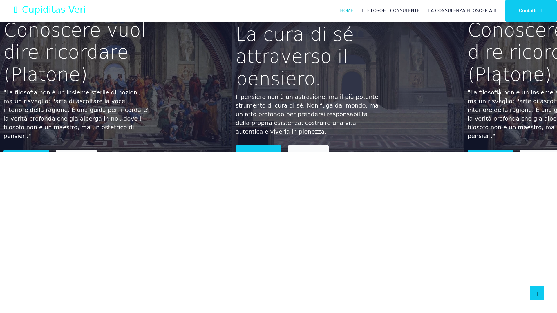 website screenshot of https://cupiditasveri.it/