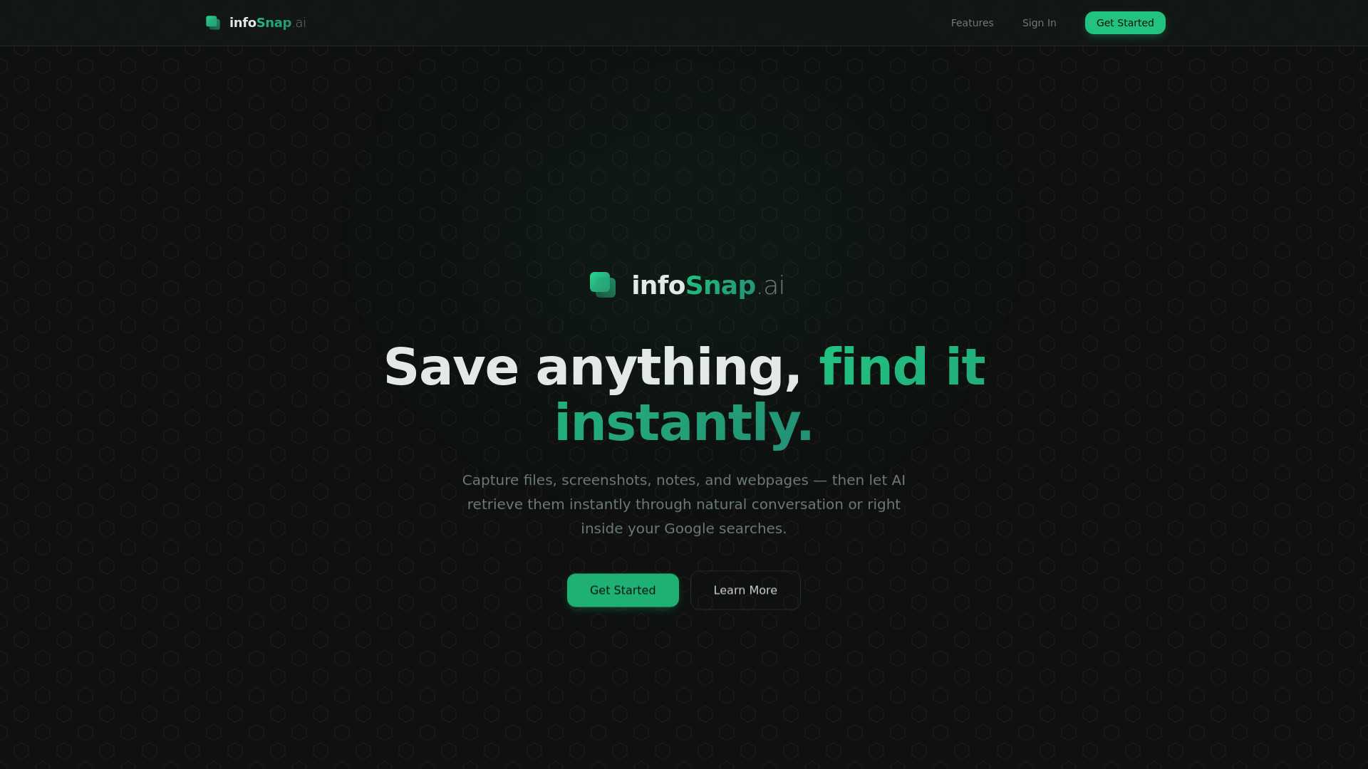 website screenshot of https://infosnap.pages.dev/