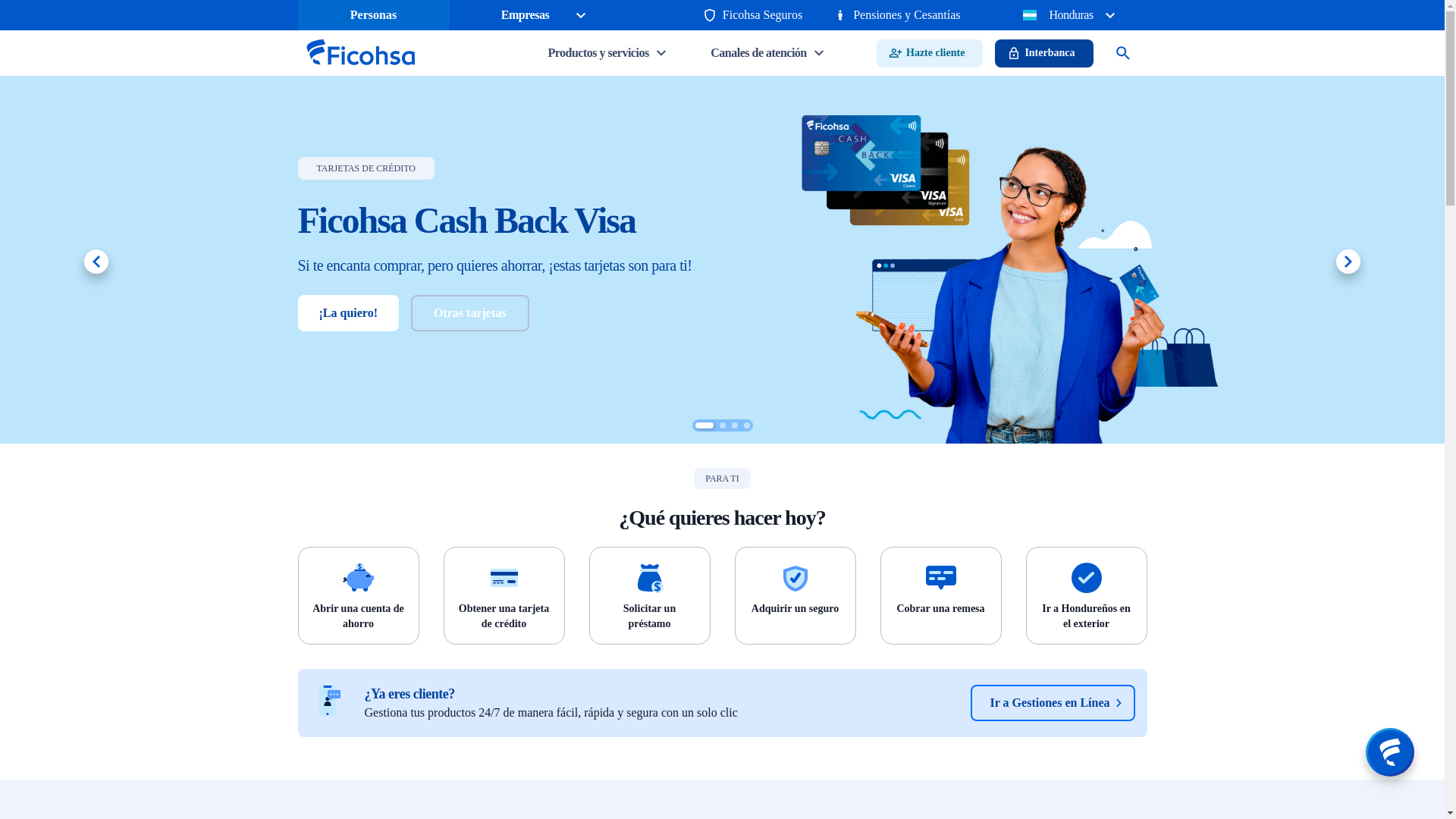 website screenshot of https://ficohsa.icu/