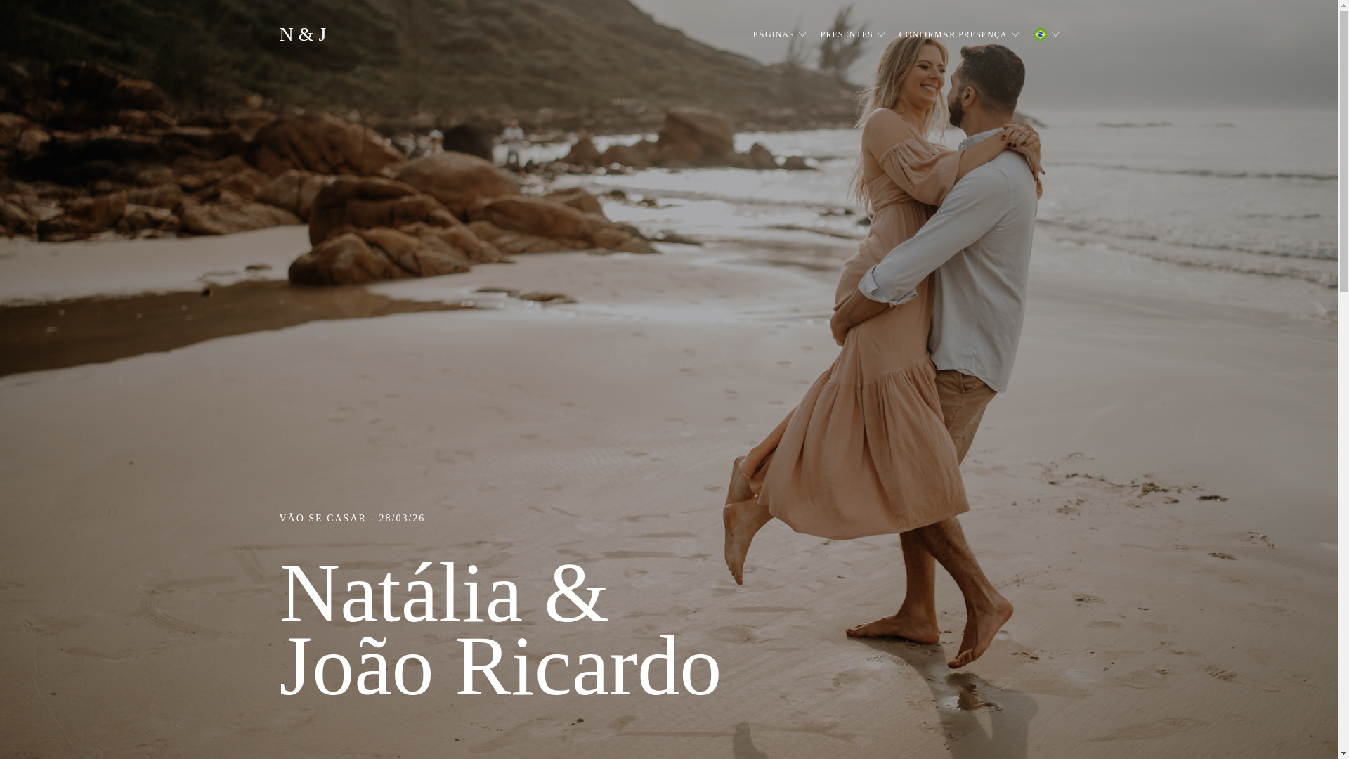 website screenshot of https://nataliaejoaoricardo.com.br/