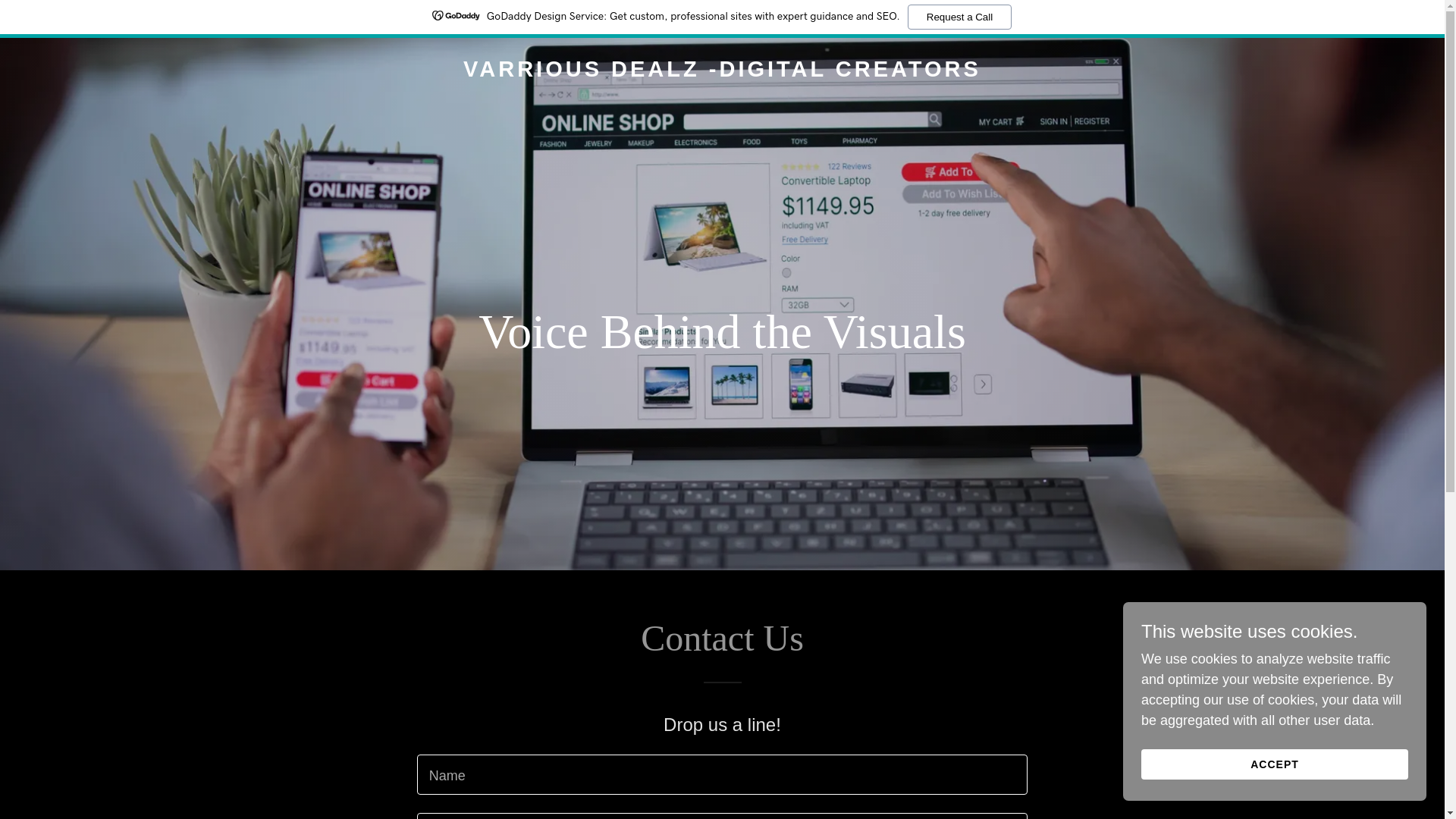 website screenshot of https://varriousdealz.digital/