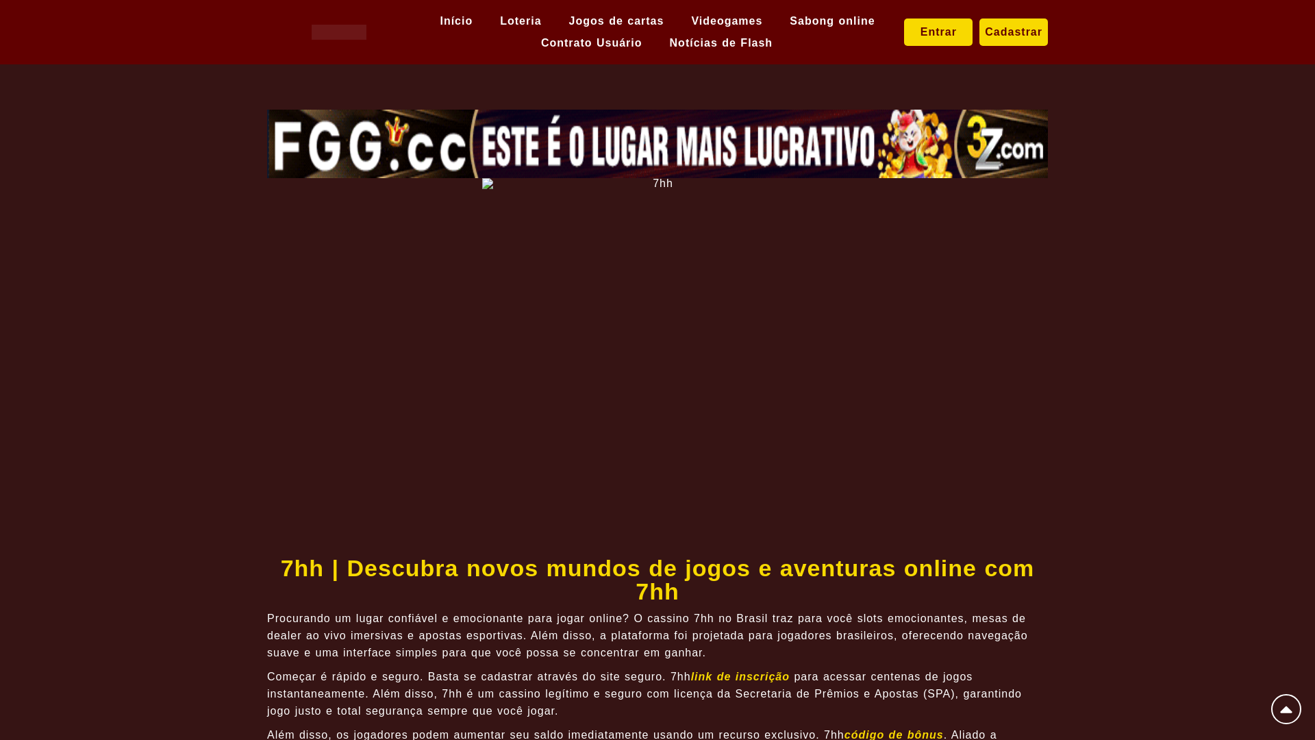 website screenshot of https://7hhbets.com/