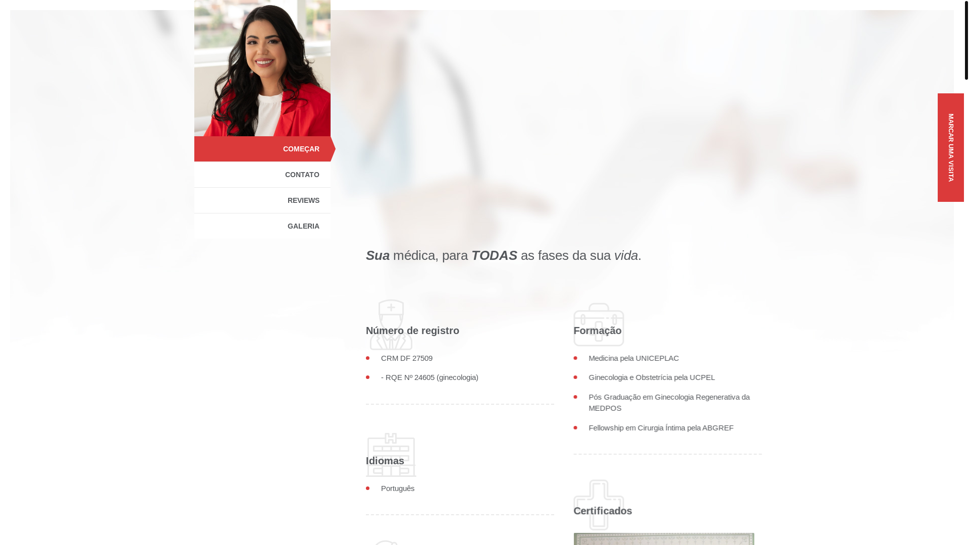 website screenshot of https://dragabrieladornelasgineco.com/
