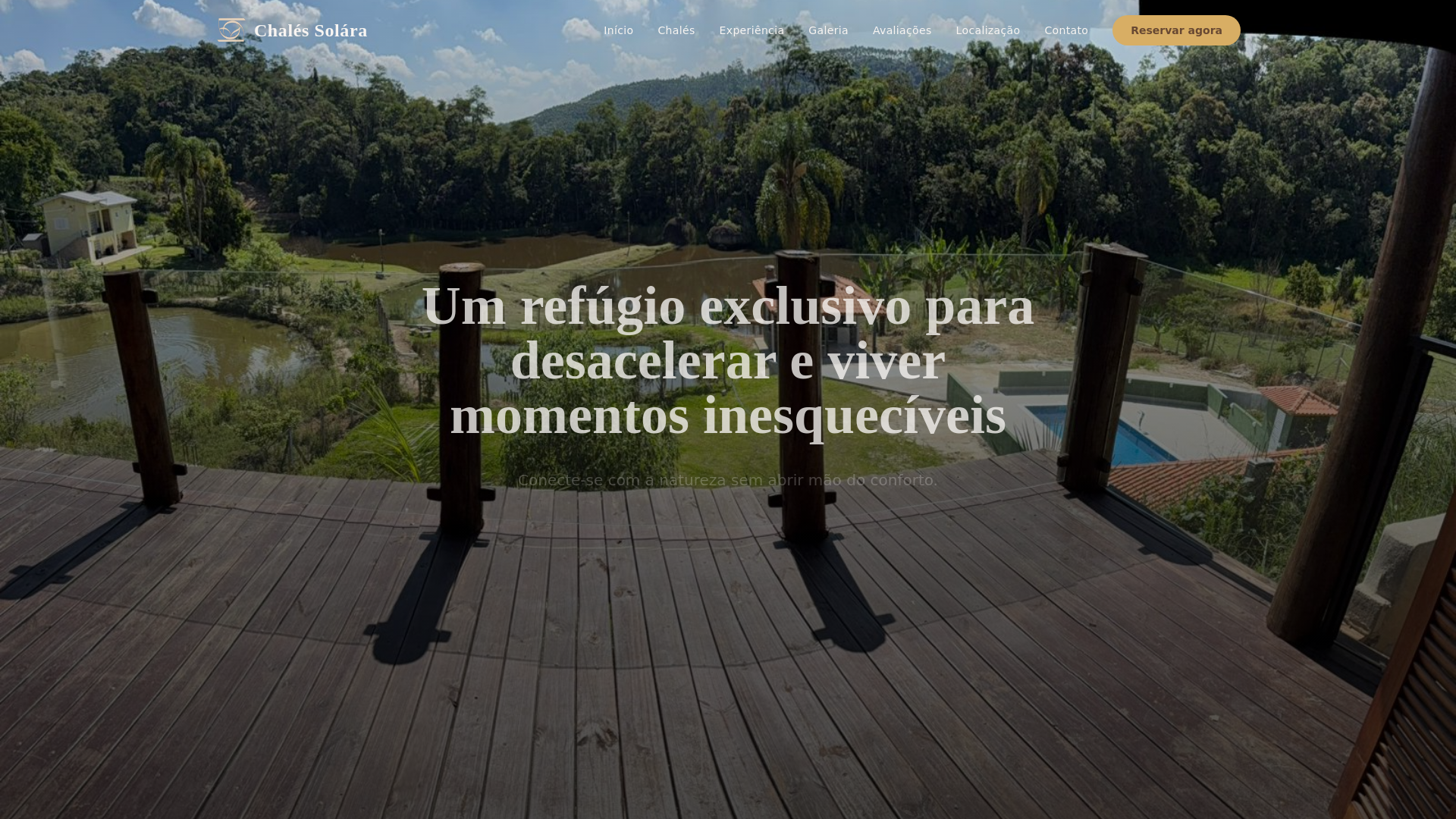 website screenshot of https://chalessolara.com.br