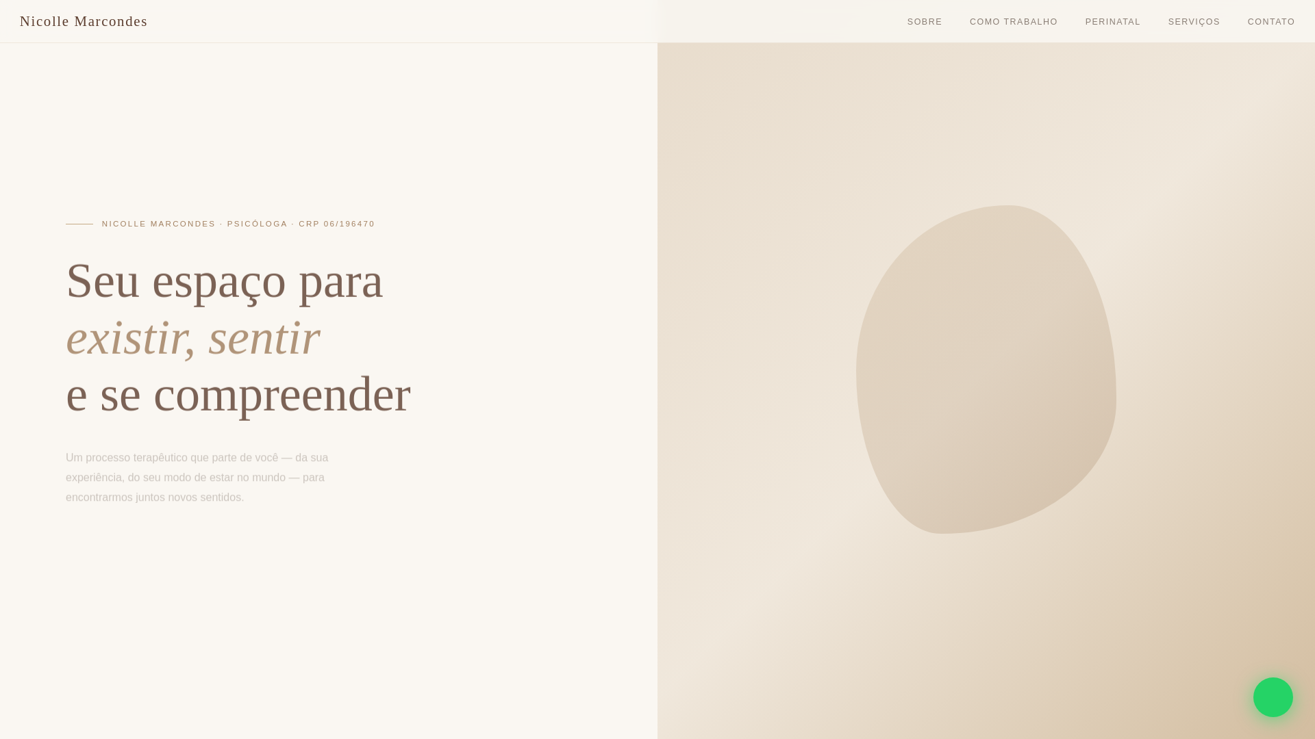 website screenshot of https://psicologanicollemarcondes.com.br