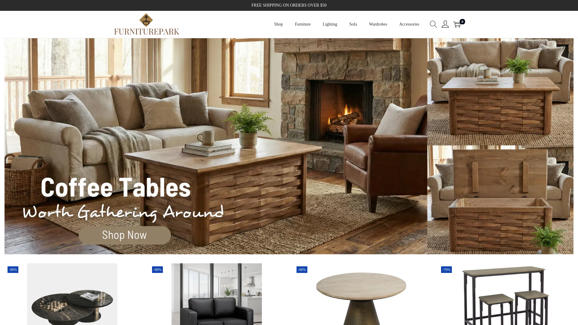 website screenshot of https://www.furniturepark.co.uk/
