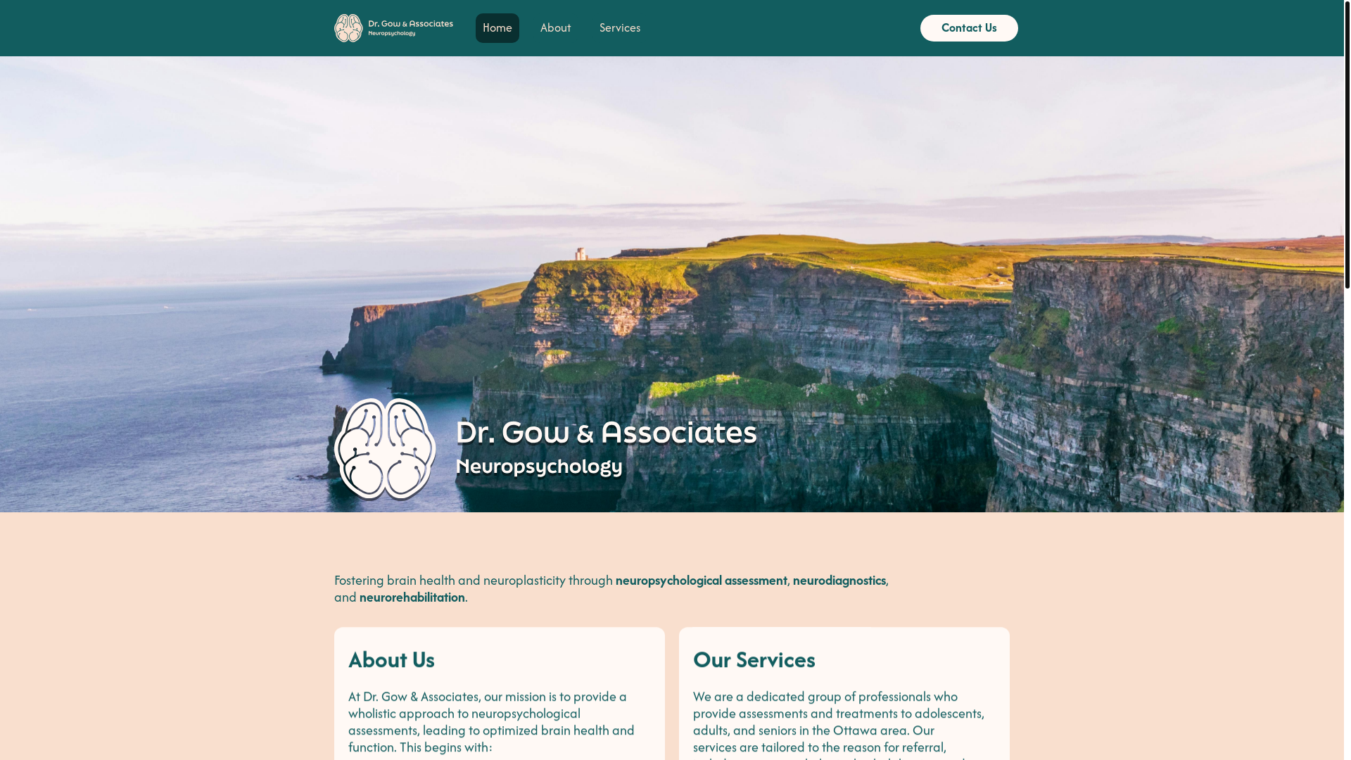 website screenshot of https://website-gowneuropsych-ca.pages.dev/