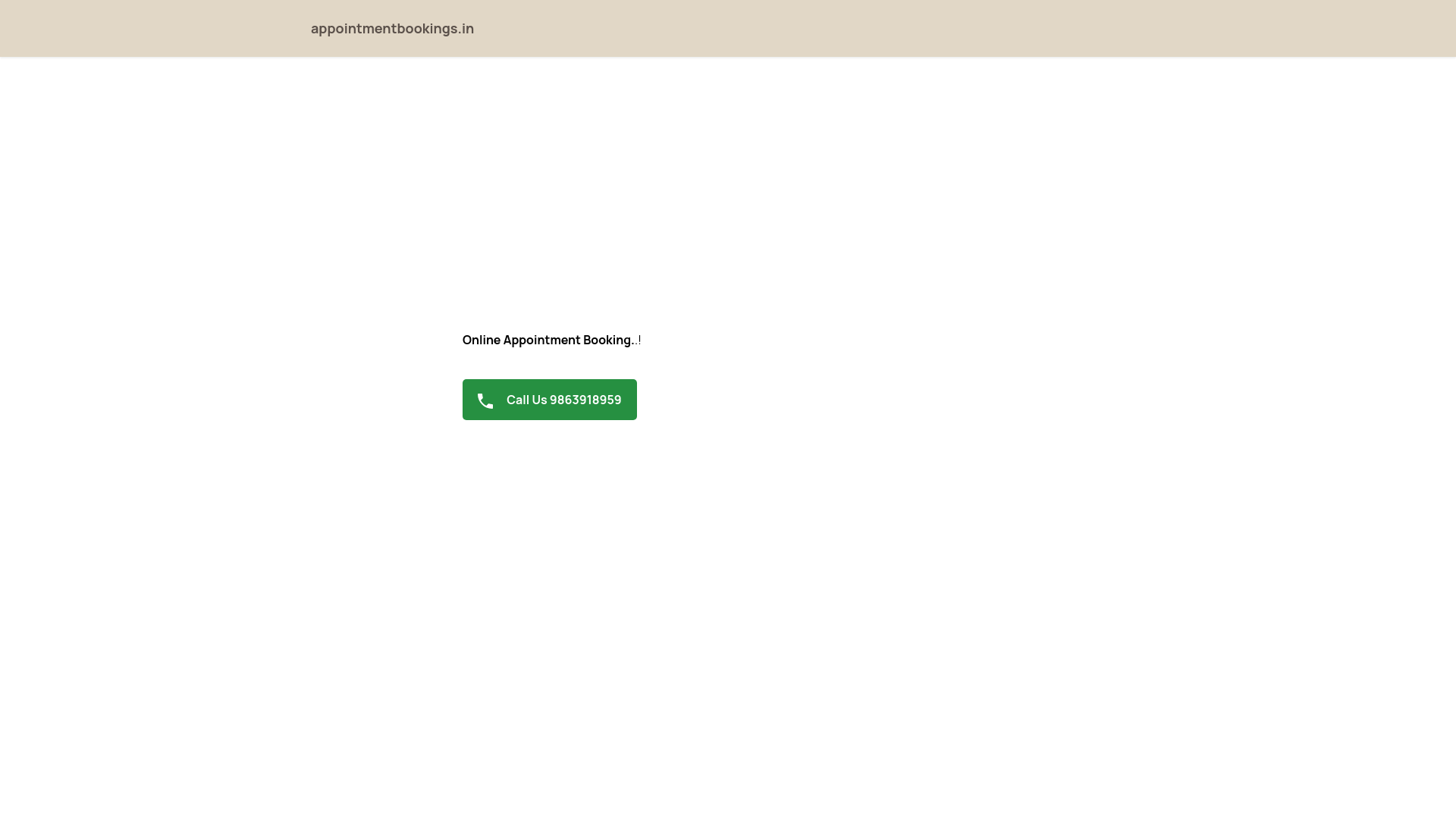 website screenshot of https://appointmentbookings.in/