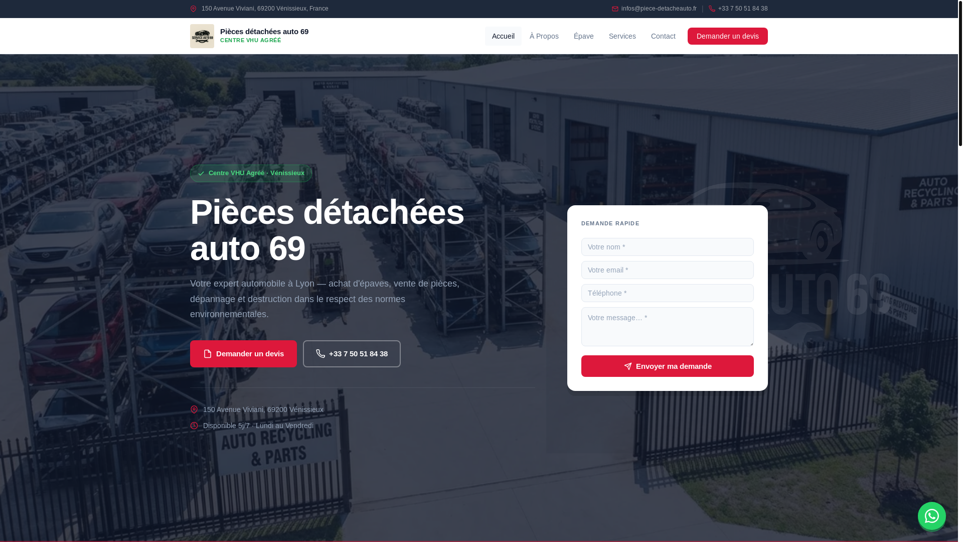 website screenshot of https://piece-detacheauto.fr/