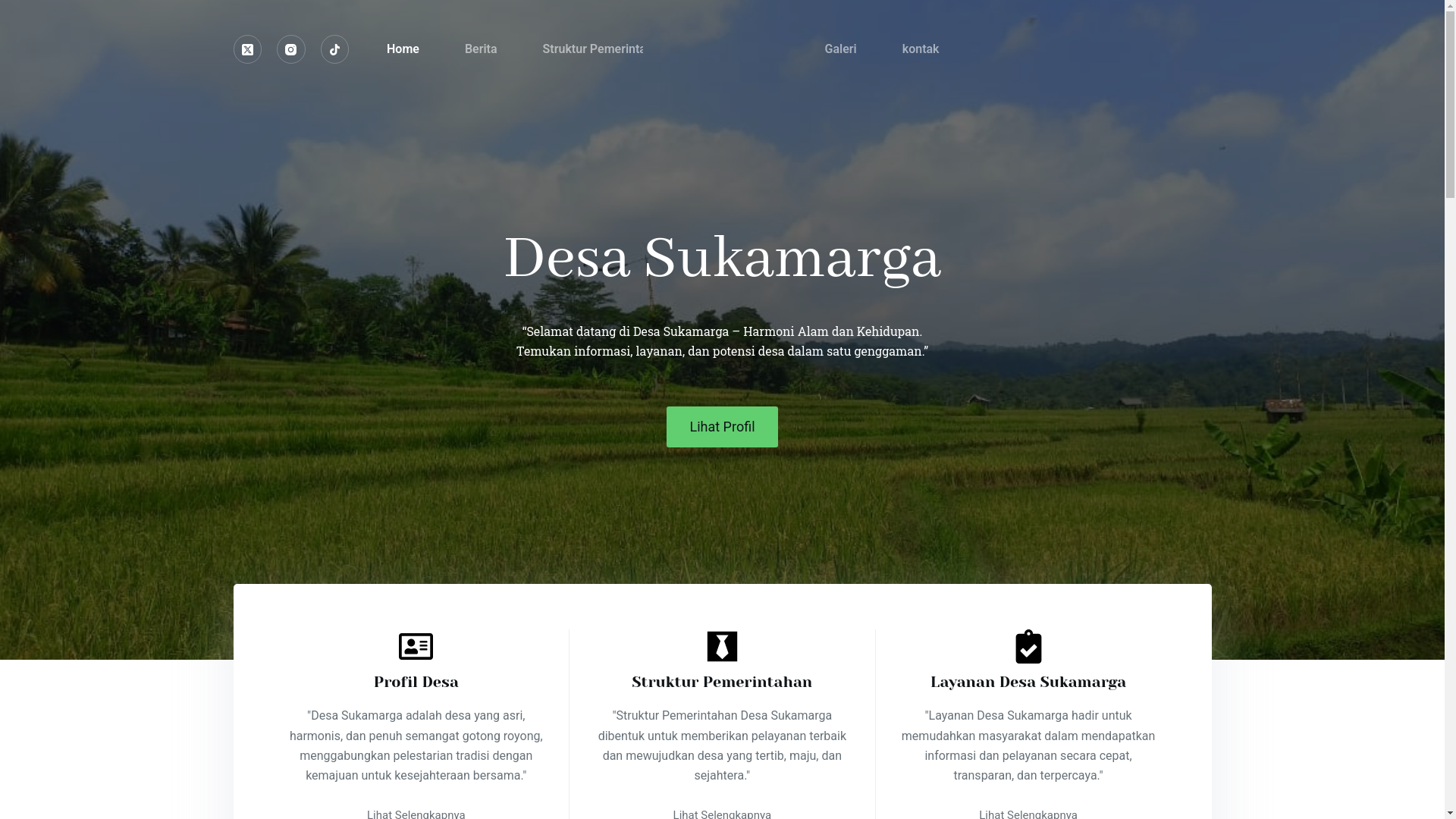 website screenshot of https://sukamarga.com/