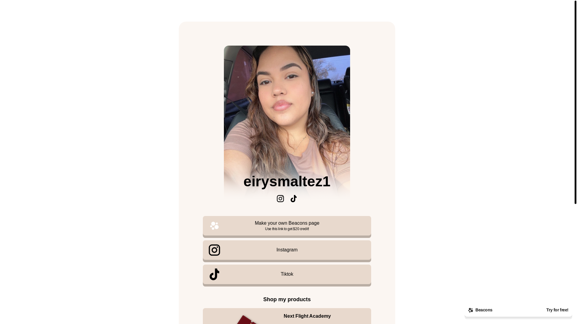 website screenshot of https://eirysmaltez1.com/
