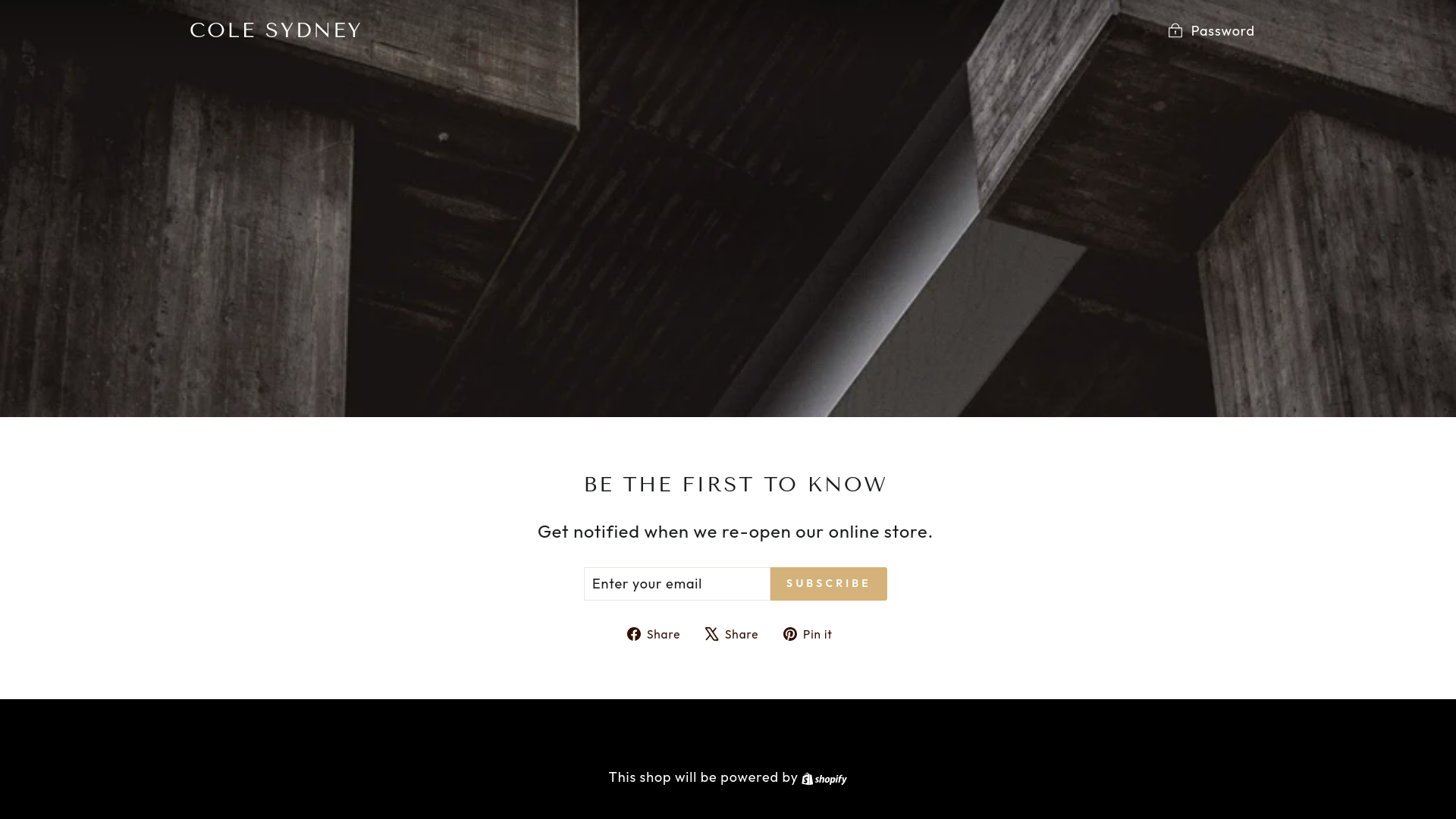 website screenshot of https://cole-sydney.com/