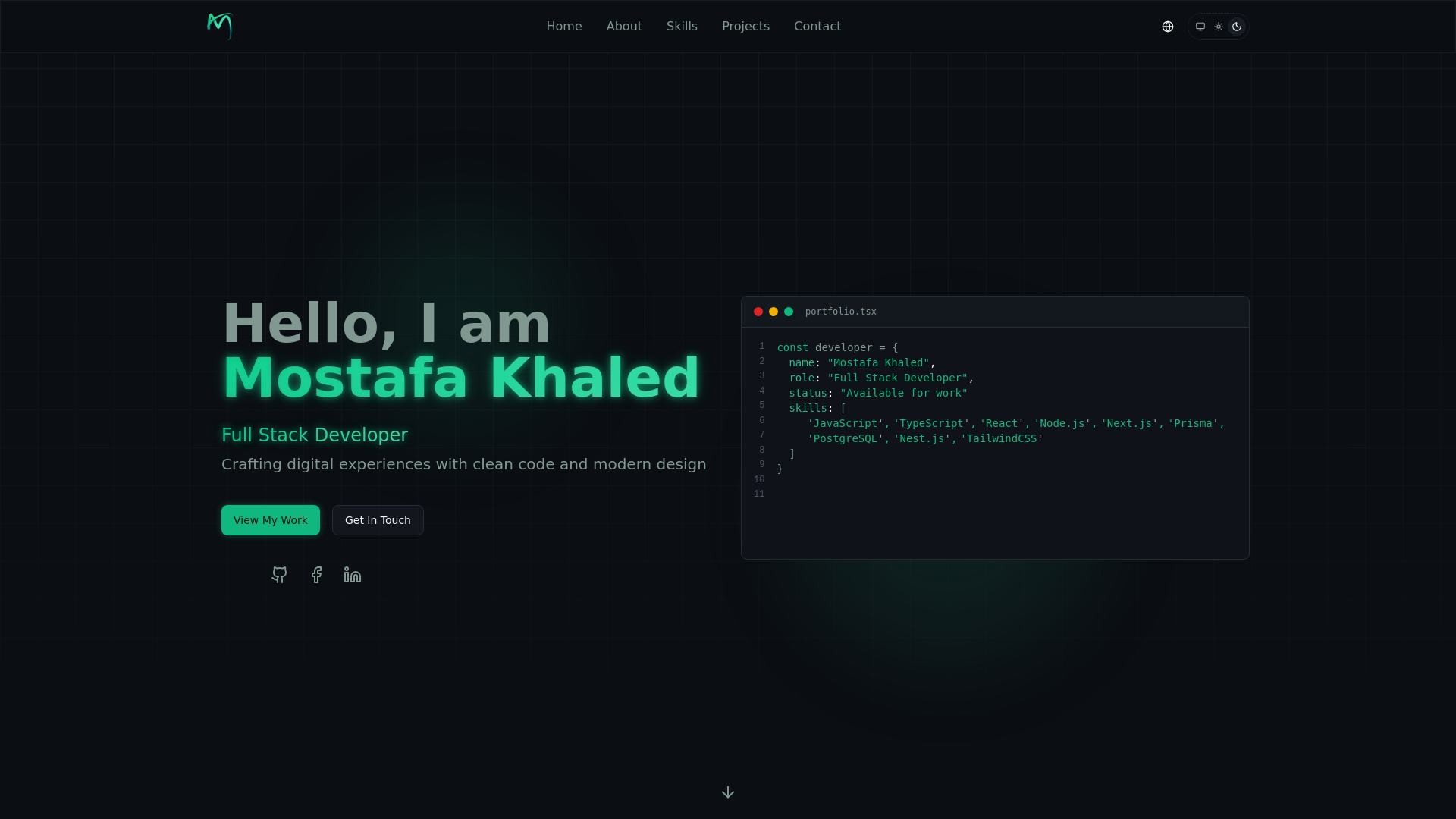 website screenshot of https://mostafa-khaled.me/