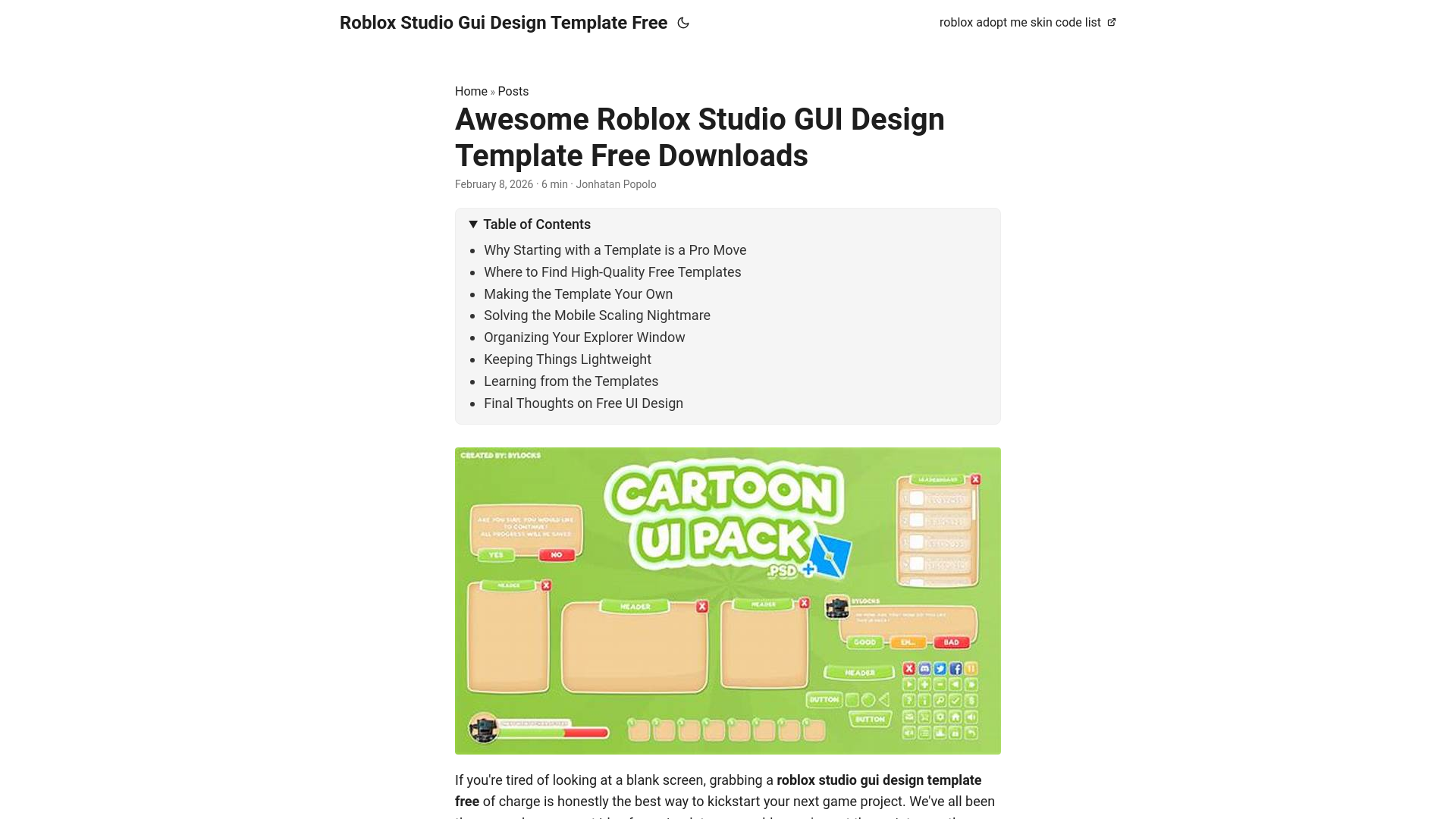 website screenshot of https://roblox-studio-gui-design-template-free.pages.dev/
